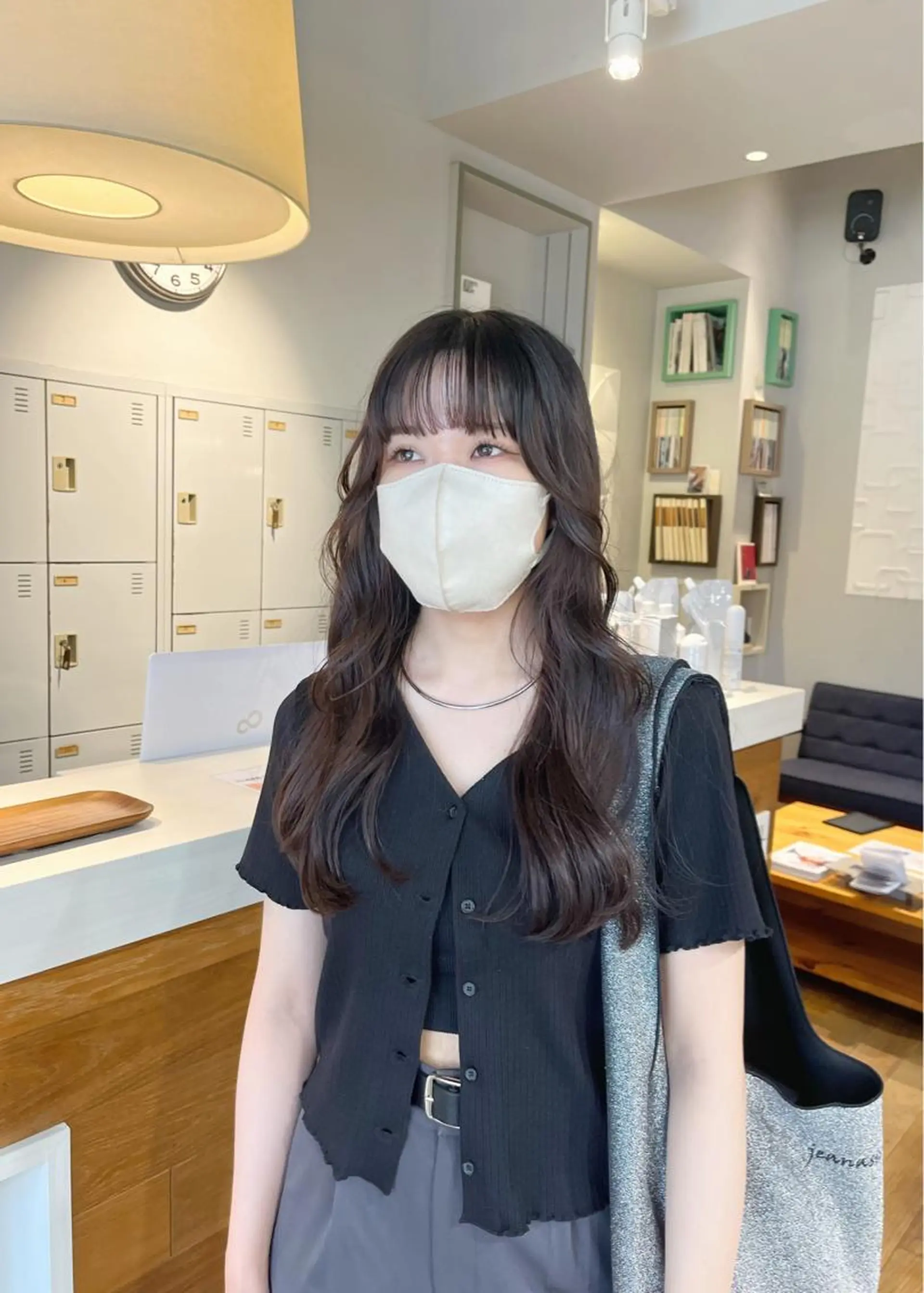 ロング カラー かわい りほのヘアスタイル