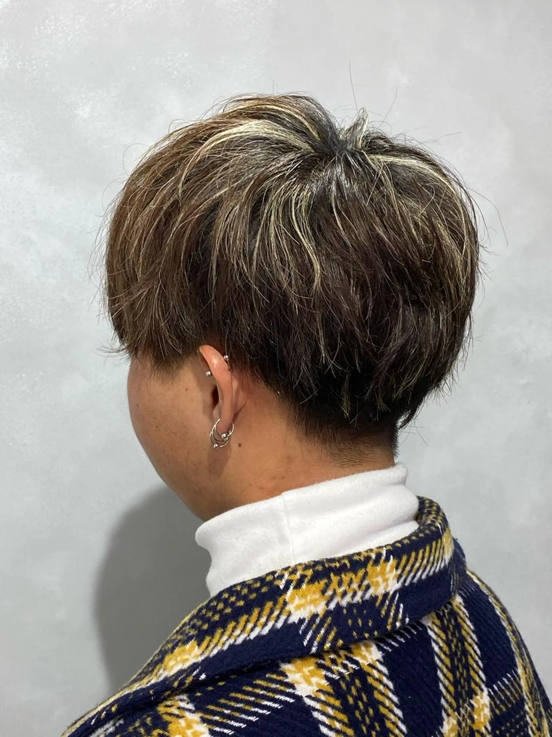 ショート カラー メンズ メンズメッシュ メッシュ 髪質改善/縮毛矯正 レイヤー/松川匠のヘアスタイル