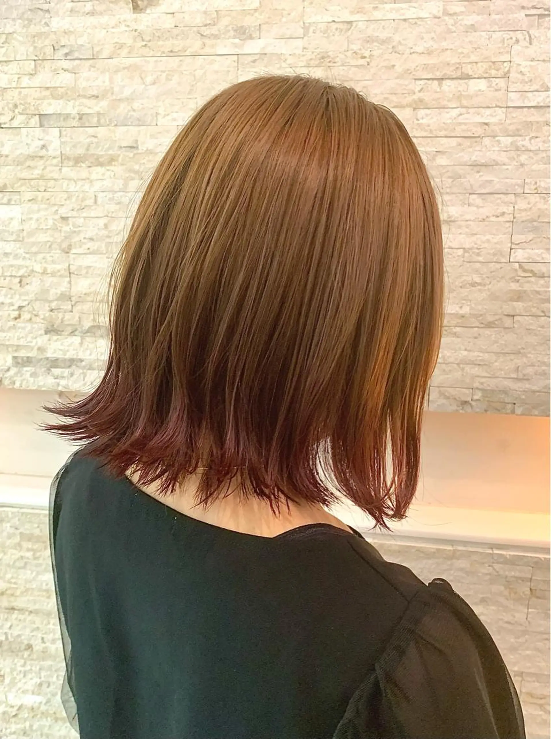 ミディアム カラー ✄折橋 彩花🐶🍑のヘアスタイル