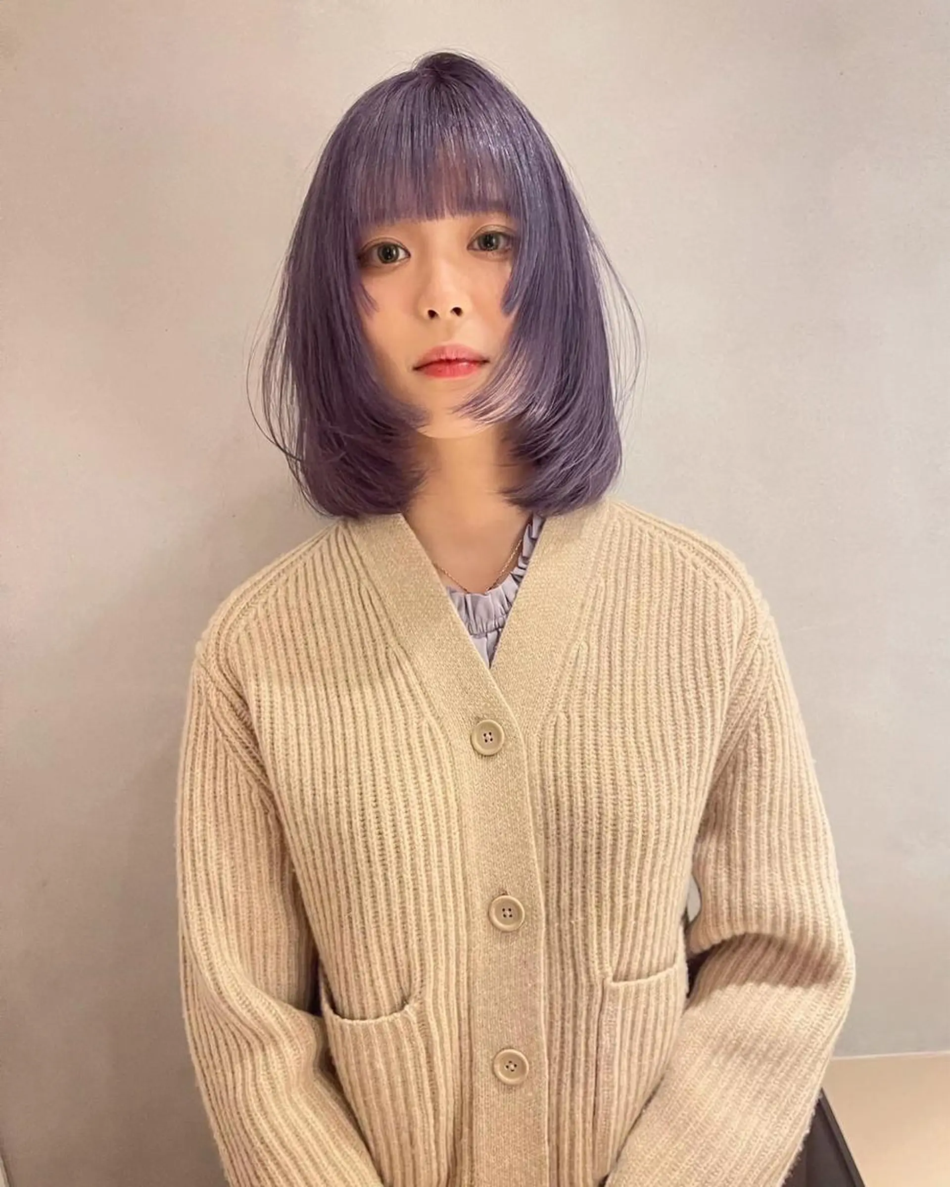 ミディアム カラー ブリーチ ヘアカラー トリートメント 🩷ハイトーン透明感 レイヤー🩷ユリカのヘアスタイル