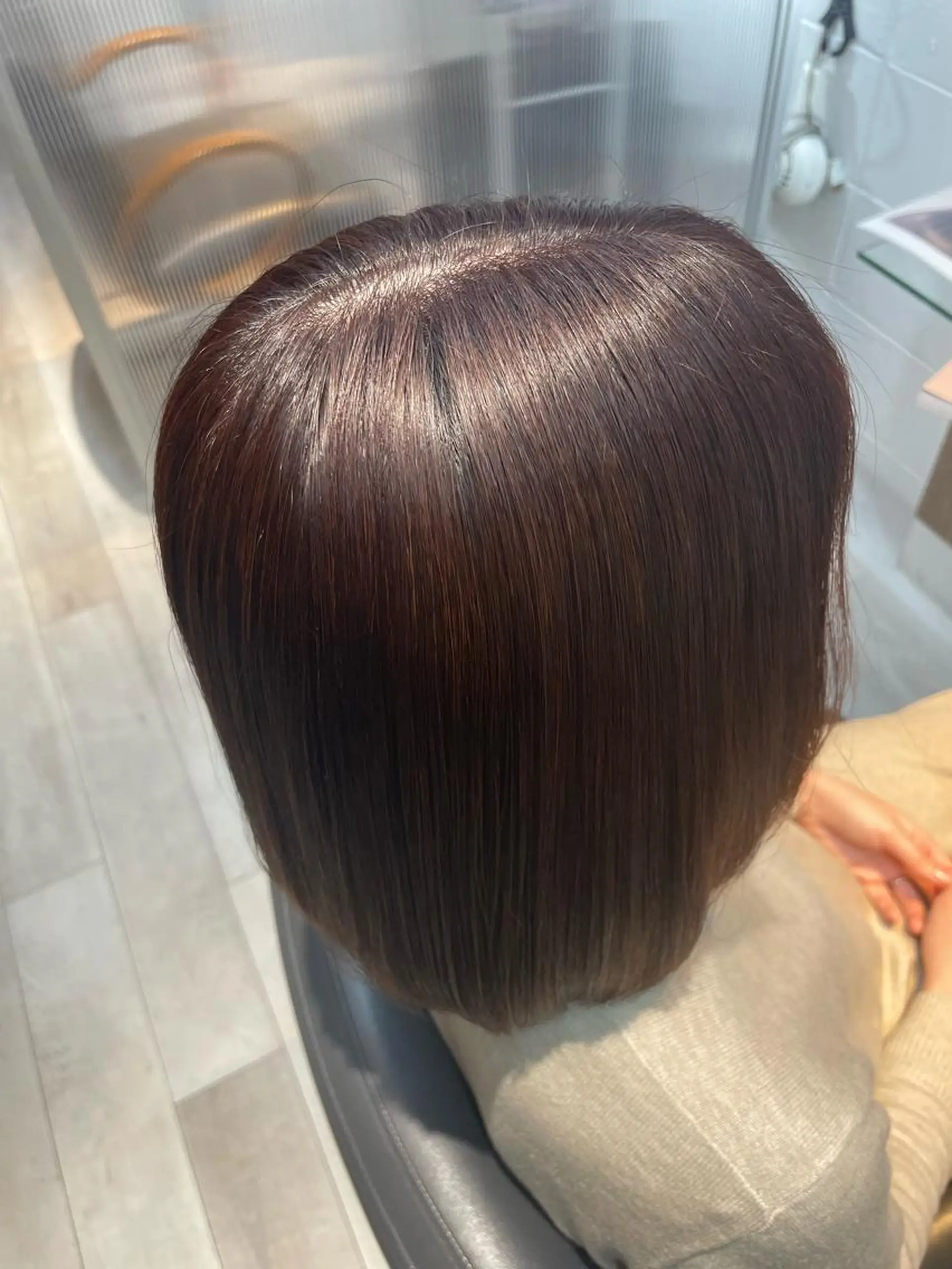ミディアム ピンクブラウン ritrovo lisaaaaのヘアスタイル