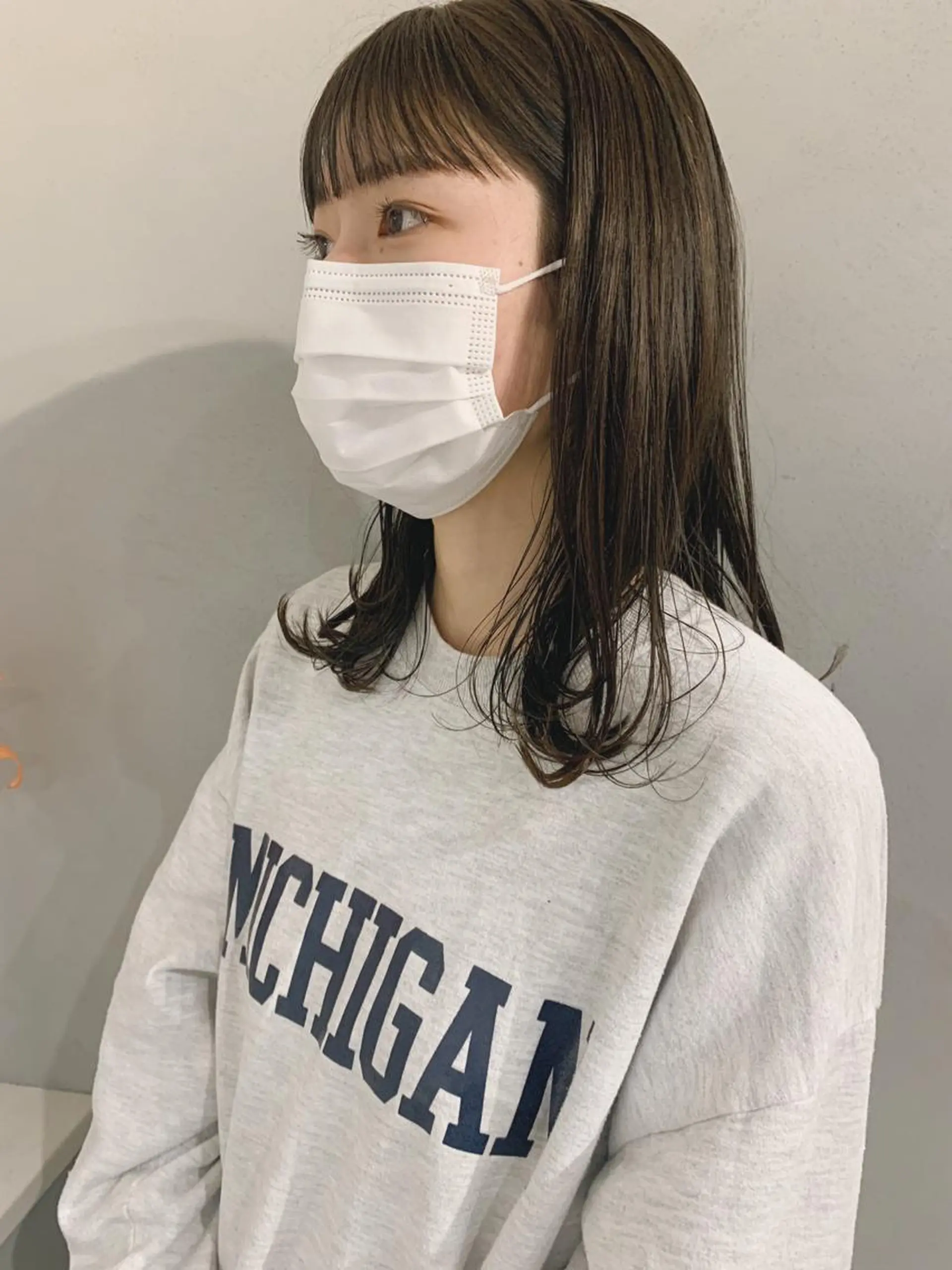 セミロング カラー ボブパーマコテ巻き風 パーマNo1深江秀平のヘアスタイル