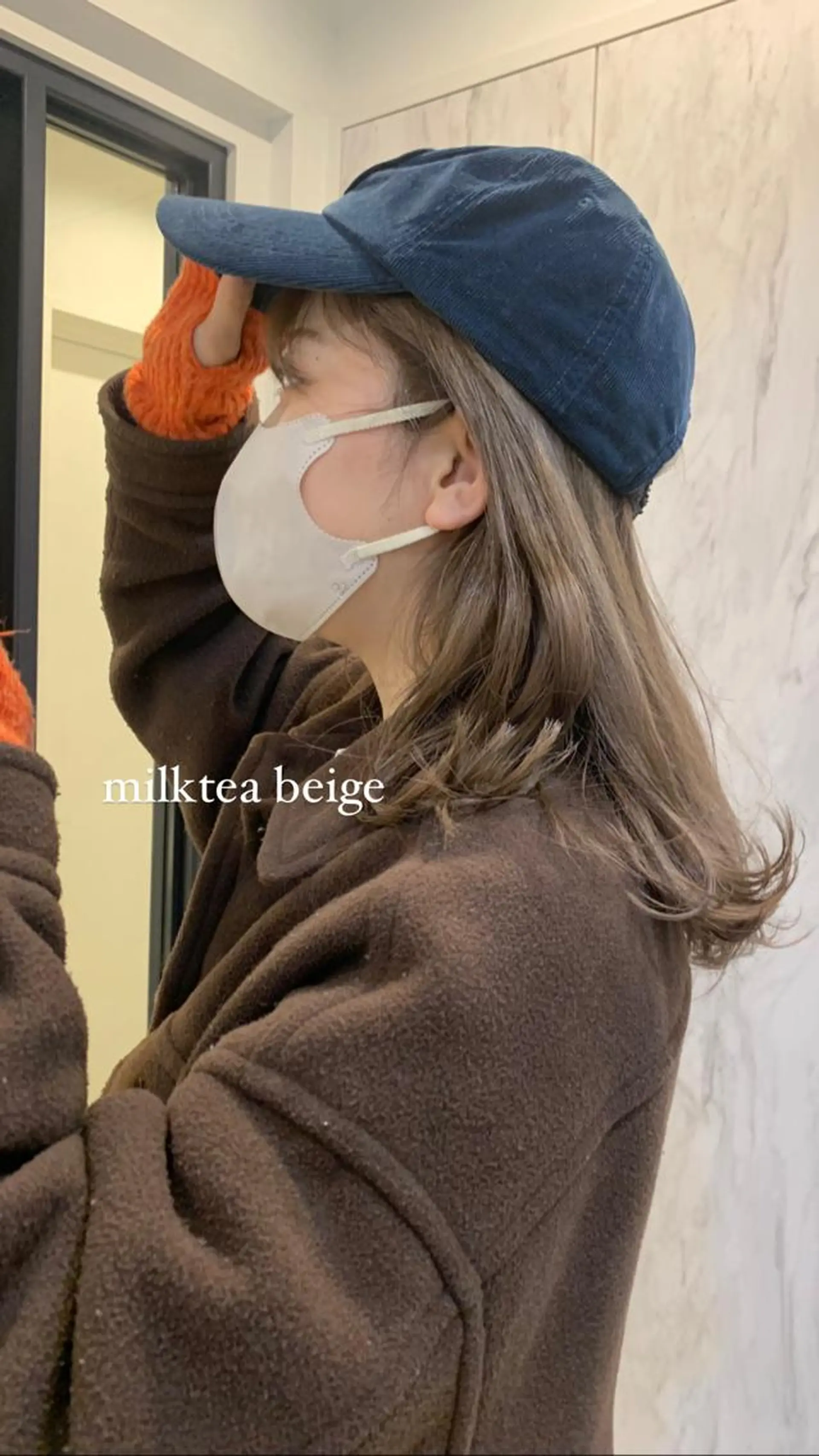 セミロング カラー メンズ ヘアカラー 落合希 Olivebeigeのヘアスタイル