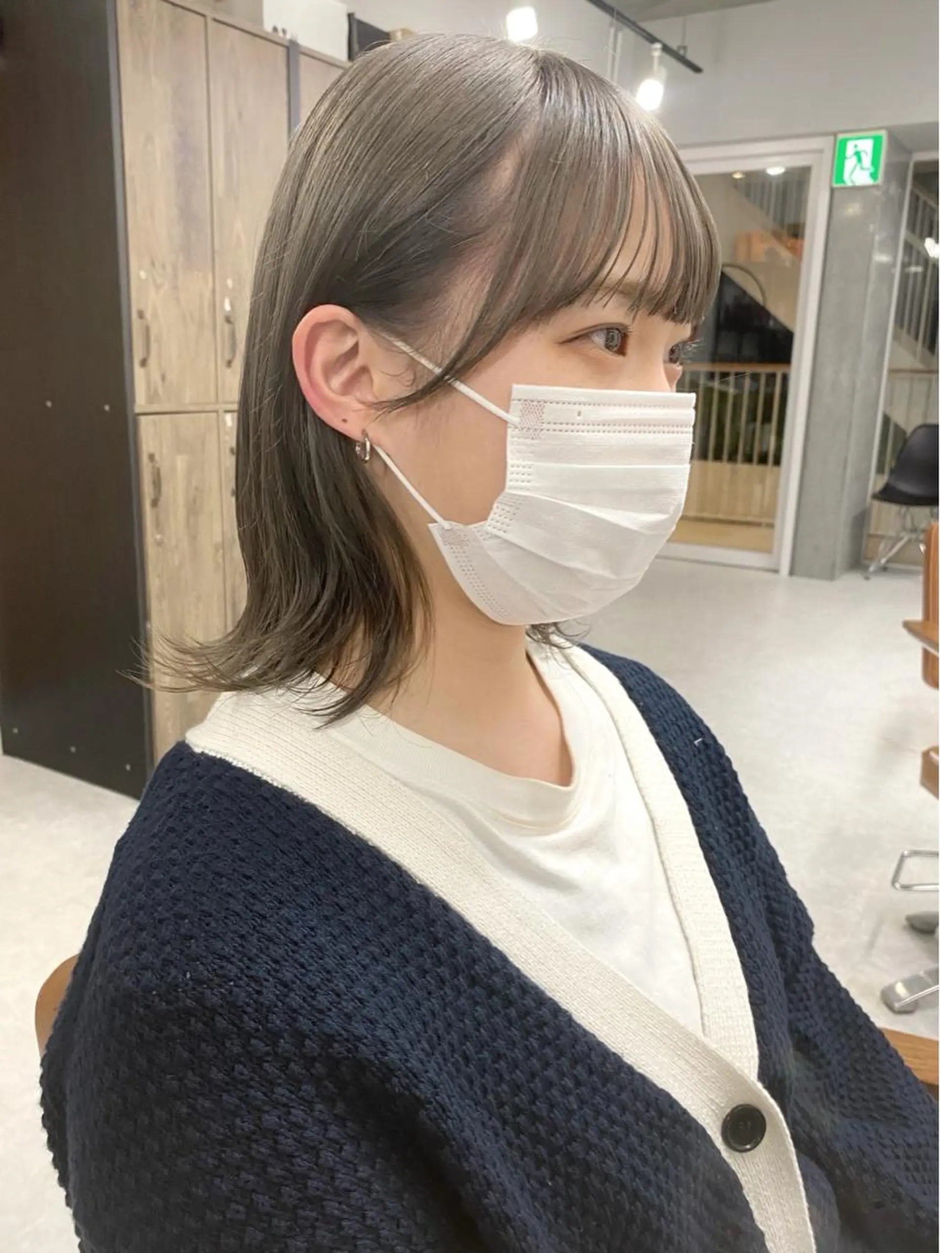 セミロング カラー ヘアアレンジ 🌷FUKA🌷 まろやかハイトーンのヘアスタイル