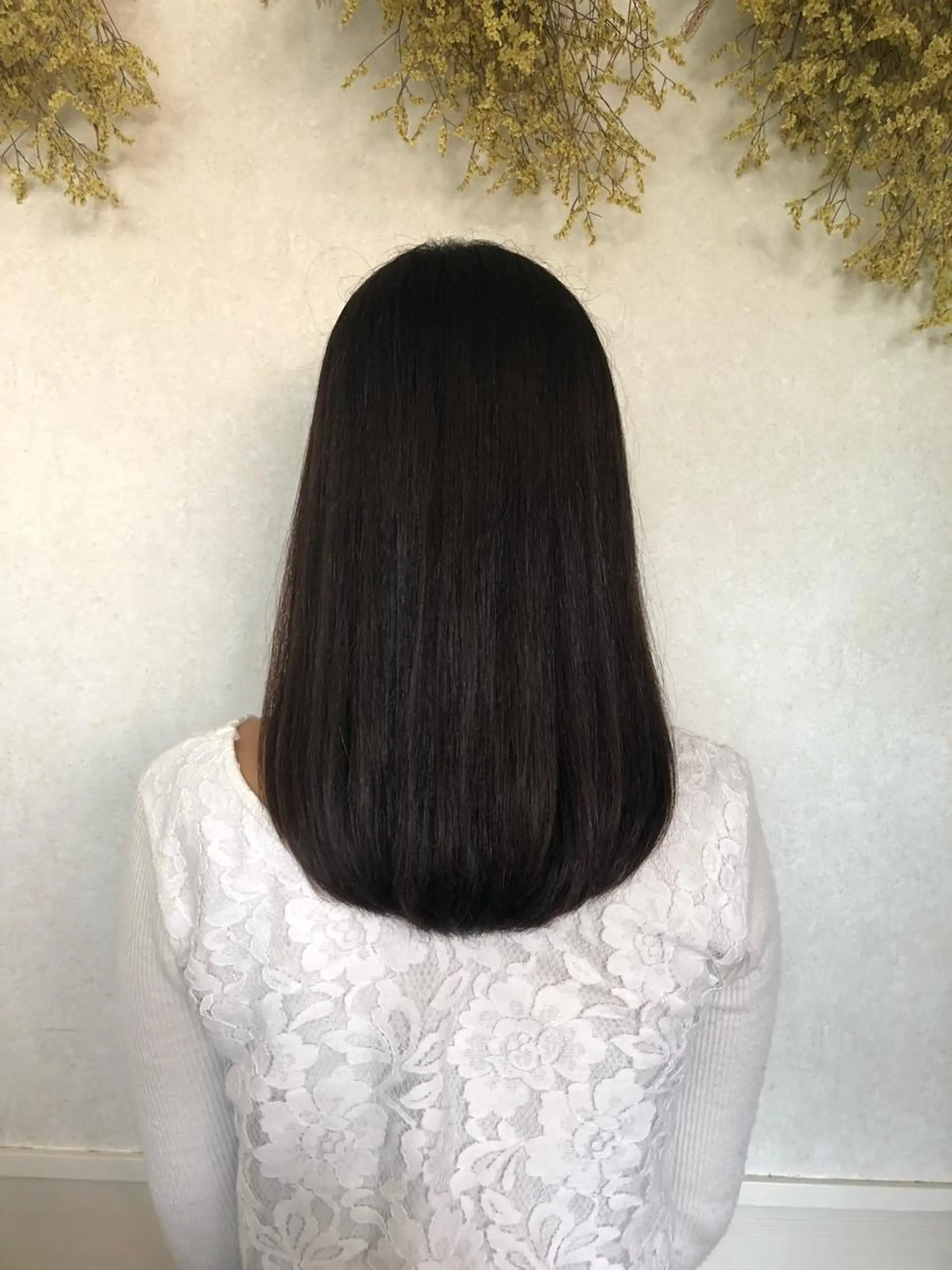 セミロング カラー ヘアカラー 半田 知穂のヘアスタイル