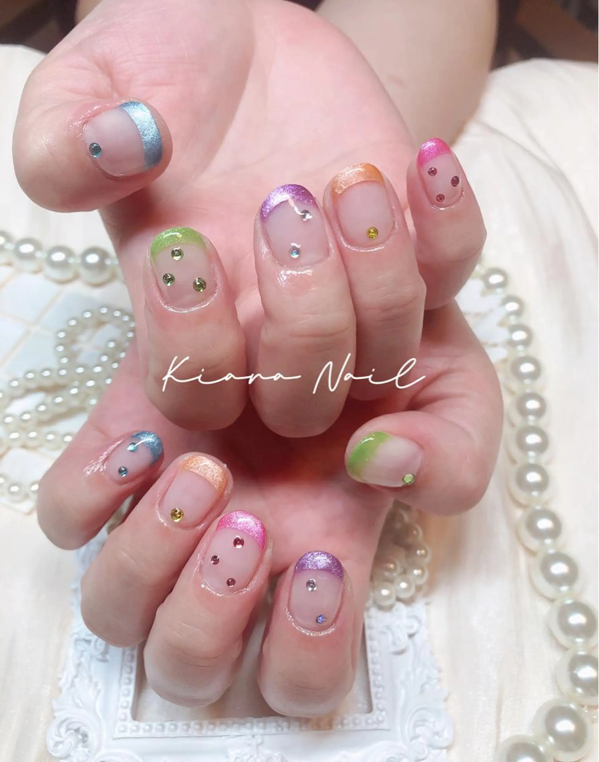 ネイル フレンチネイル 🍭Kiara Nail🍭のネイルデザイン