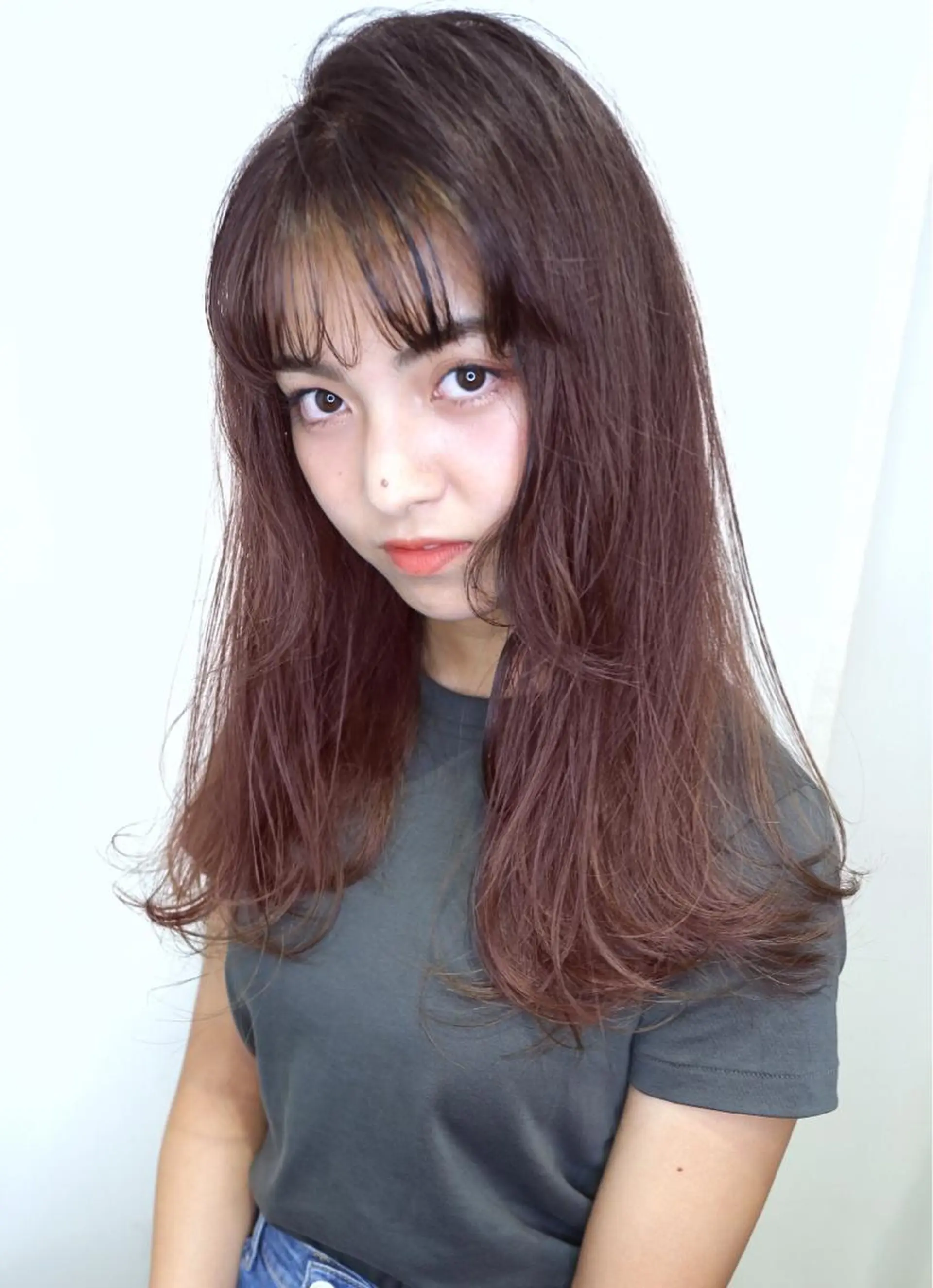 セミロング カラー ブリーチ ピンクカラー メンズヘア特化 崎田 成人のヘアスタイル