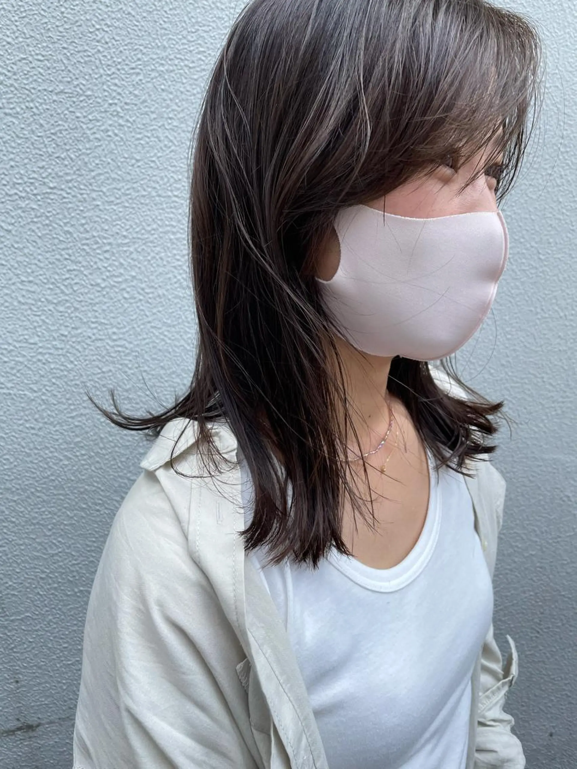 セミロング カット ヘアカラー トリートメント さの あやねのヘアスタイル