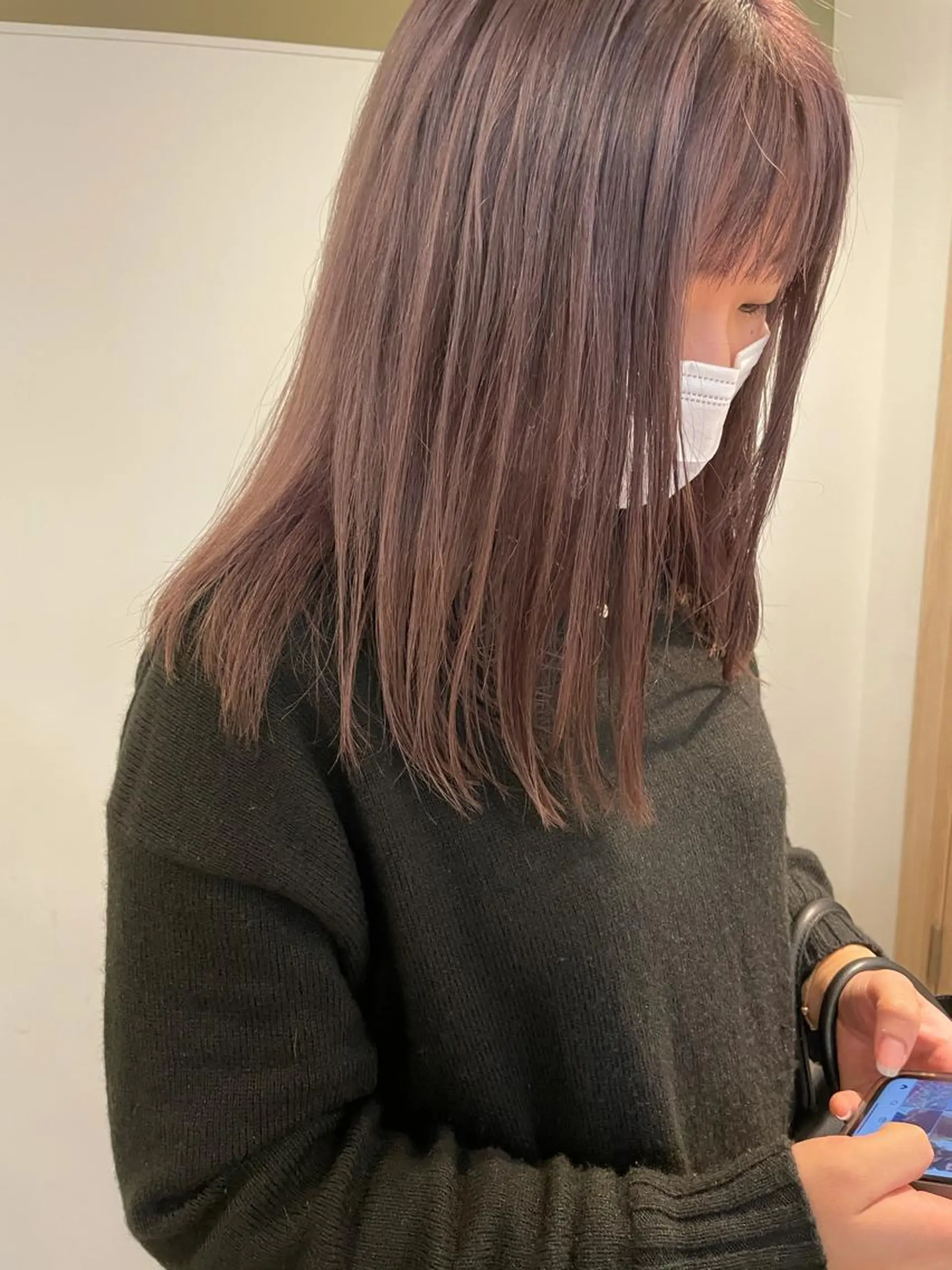 カラー ラベンダーカラー 大迫 江梨のヘアスタイル