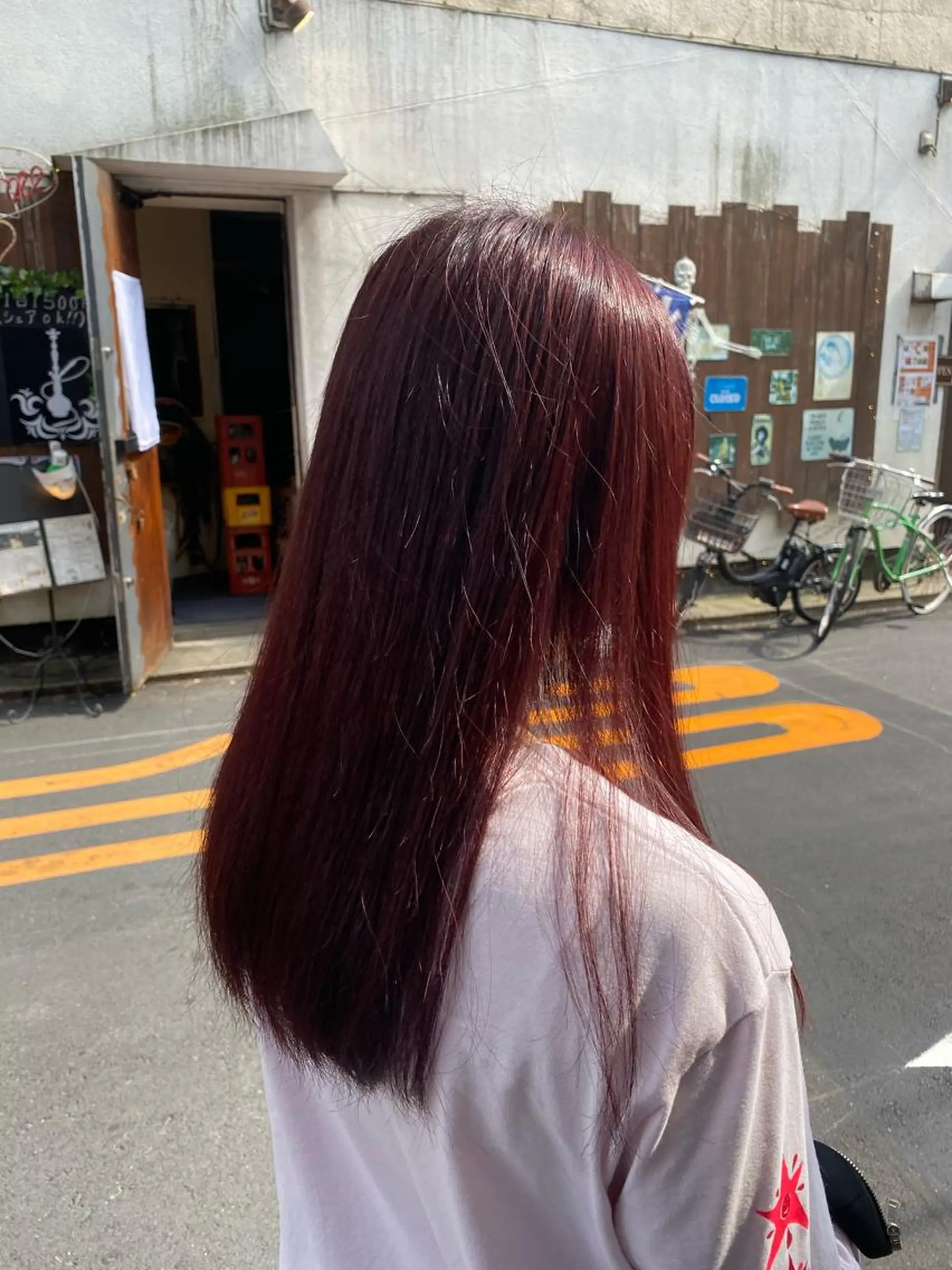 ロング カラー ブリーチ ブラウンカラー ブリーチなしカラー ピンクカラー ピンクブラウン ヘアカラー トリートメント 🟢NEGi🟣 🫧髪質改善のヘアスタイル