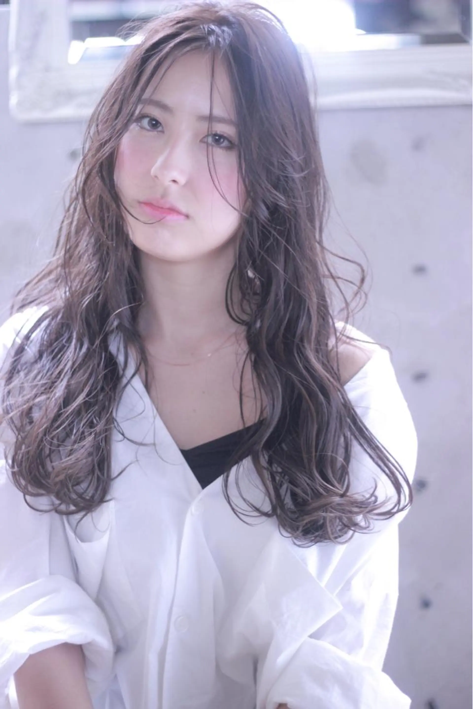 ロング ハイライト 及川 光のヘアスタイル