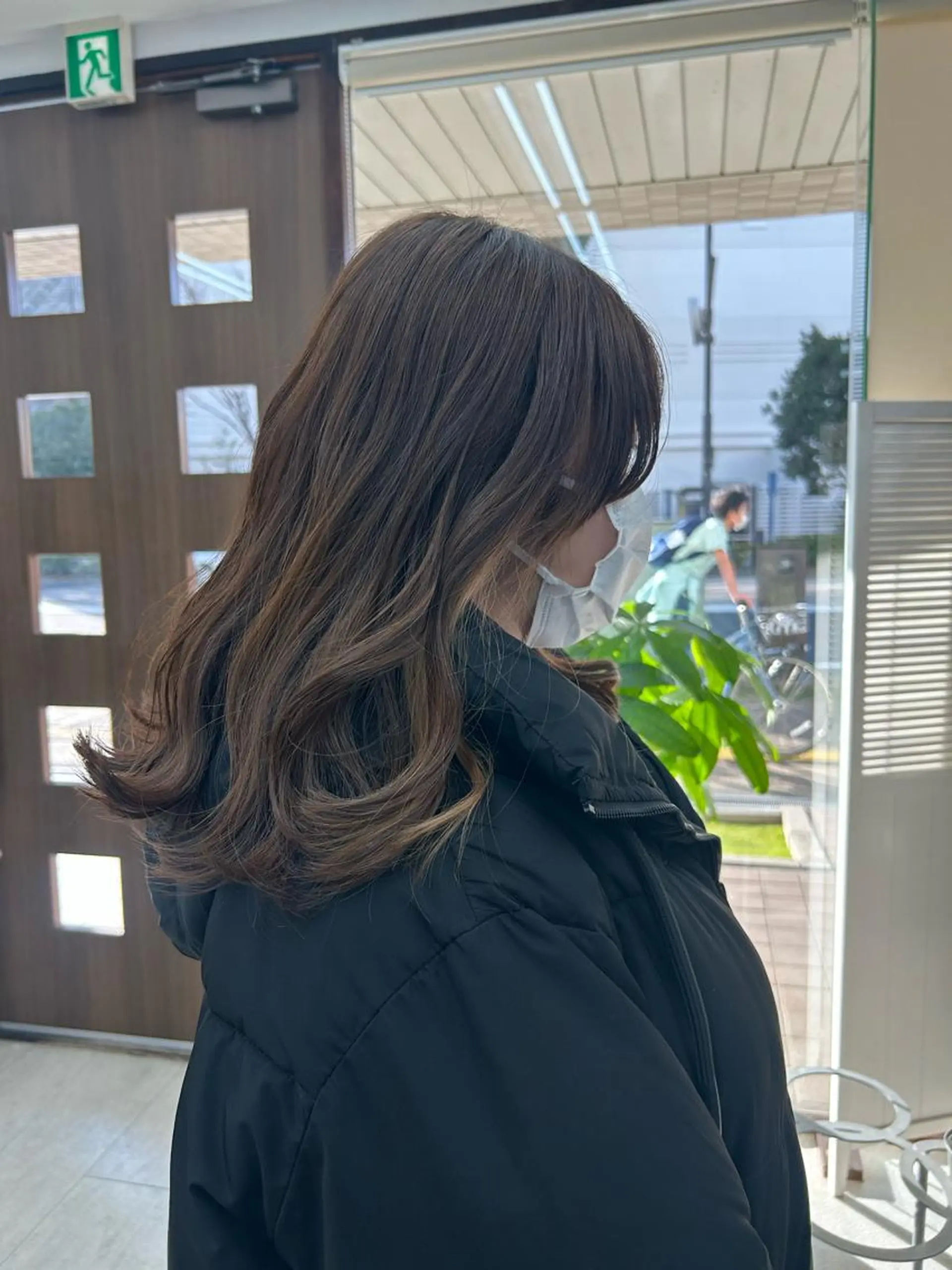 セミロング カット ダブルカラー/韓国 ヘア/さわのあかねのヘアスタイル