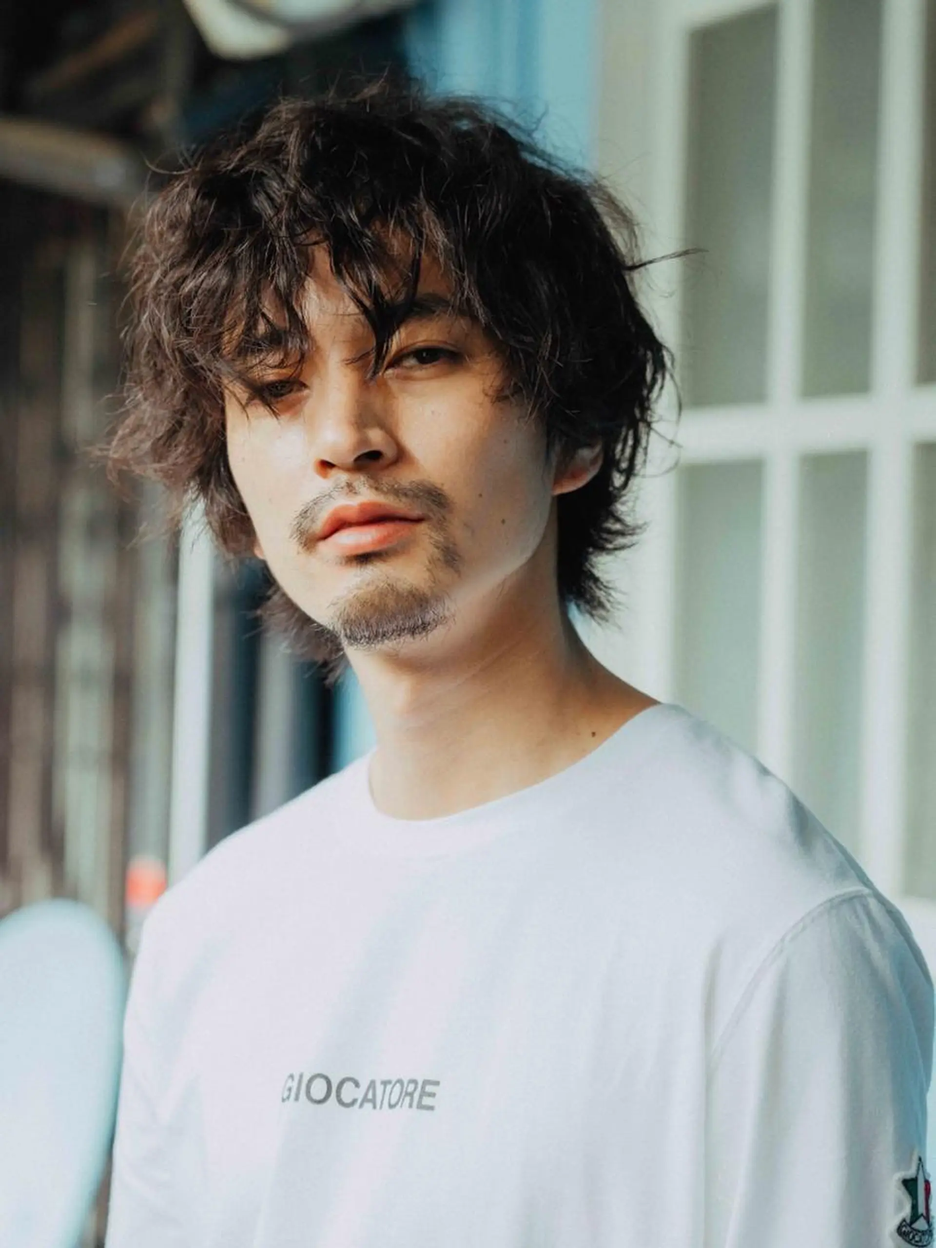 ミディアム パーマ メンズ 竹之内 将也のヘアスタイル