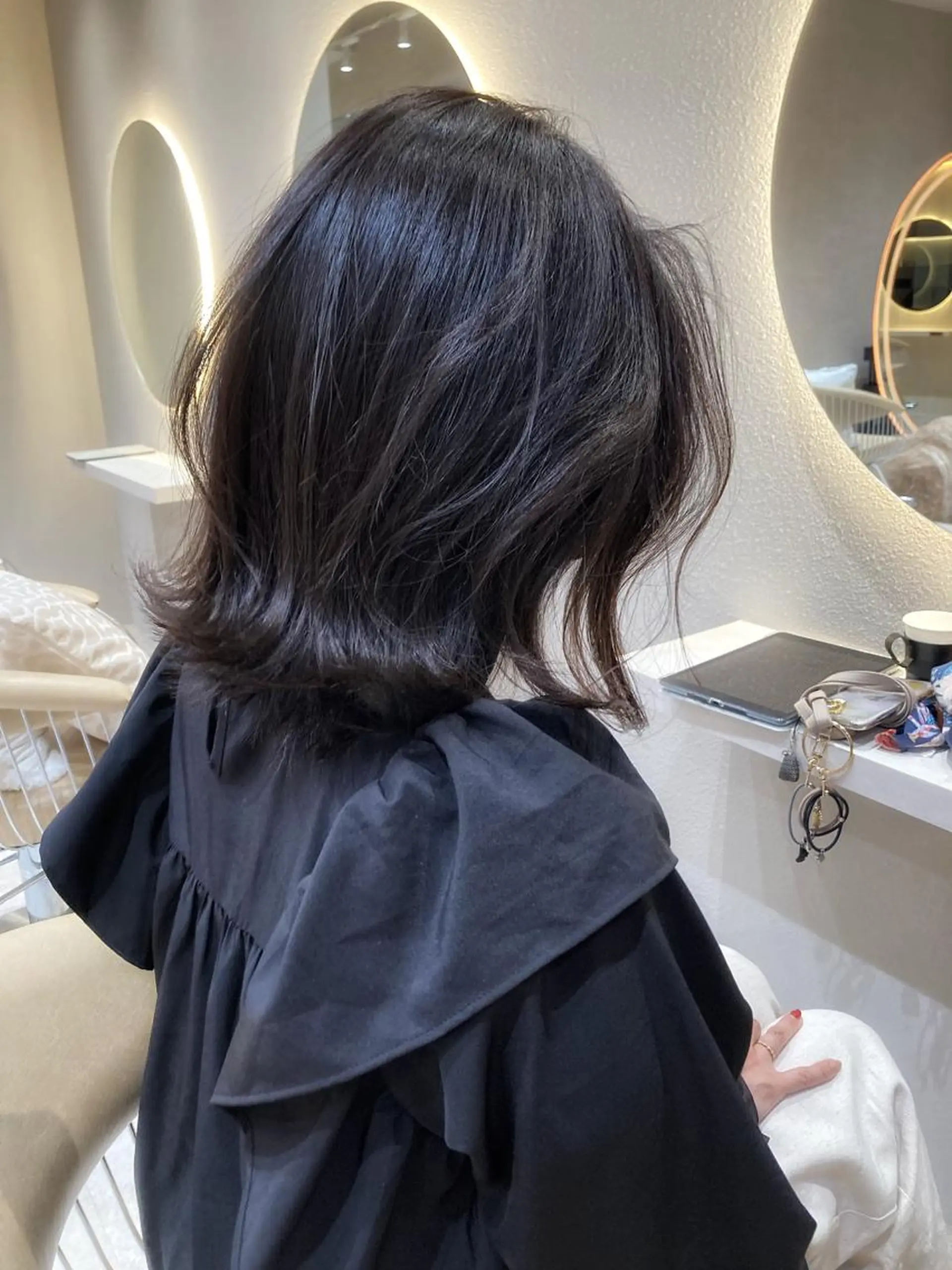 ミディアム ヘアカラー トリートメント 🩵縮毛矯正・ボブ 岩原朋也🩵のヘアスタイル