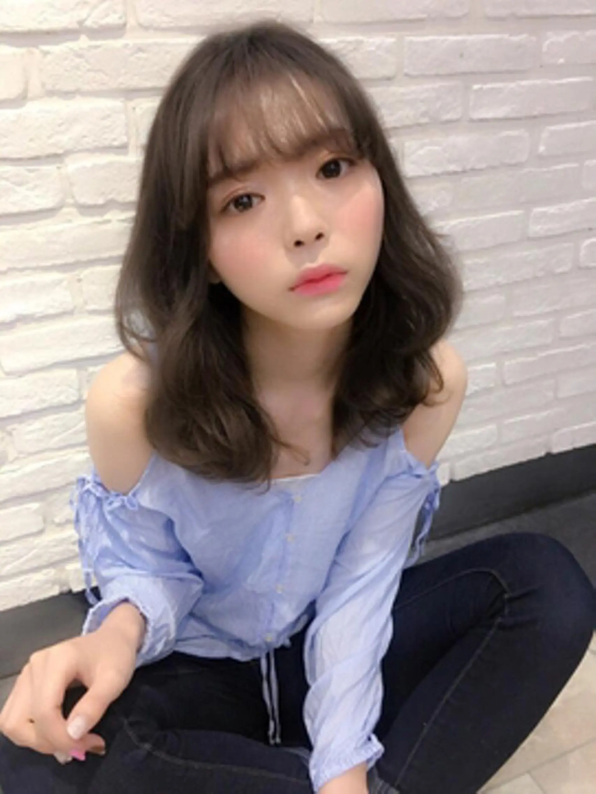 セミロング カラー 遠藤 眞実のヘアスタイル