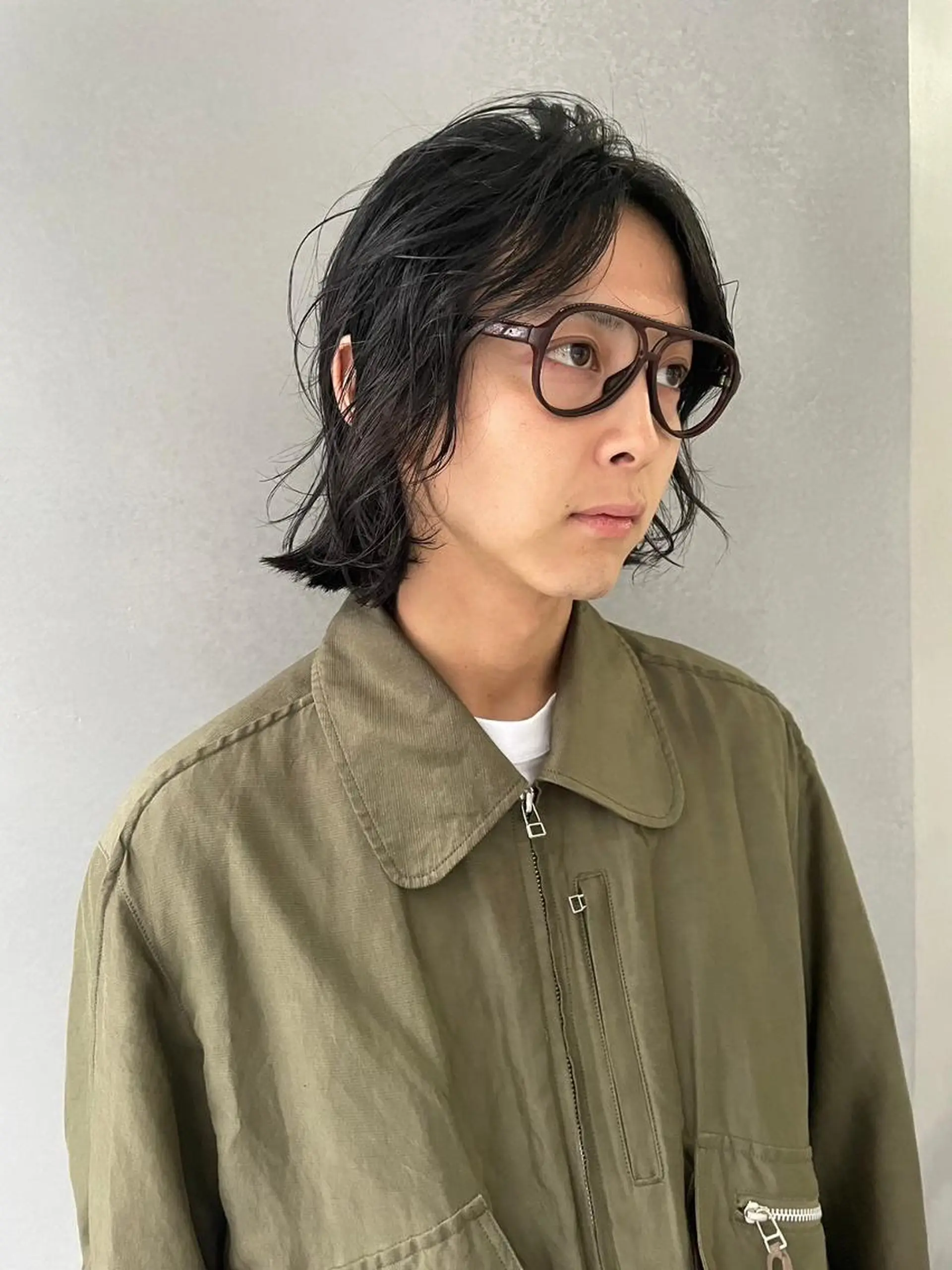 ショート カラー パーマ アッシュ バレイヤージュ ベージュカラー ブリーチ ブラウンカラー カット トリートメント CEINE loqのヘアスタイル