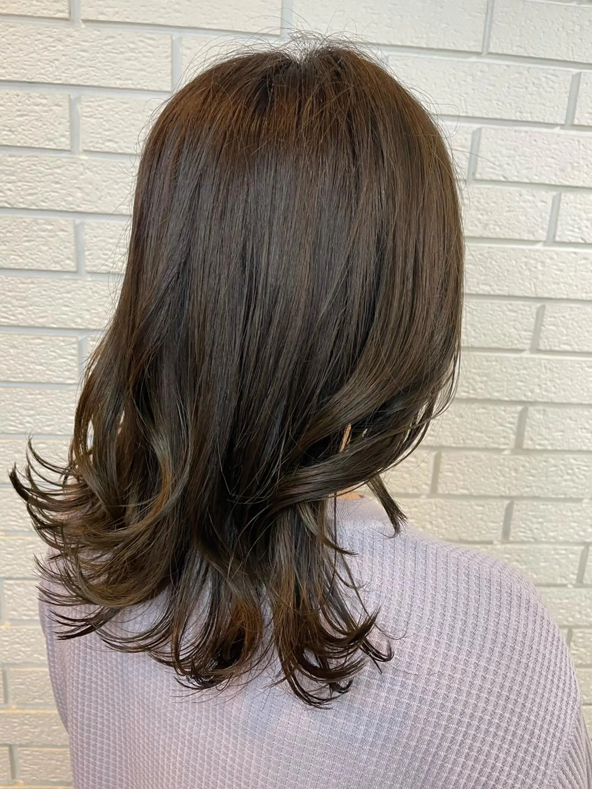 ミディアム レイヤーカット ニュアンスデザイン✄ YOU♡のヘアスタイル