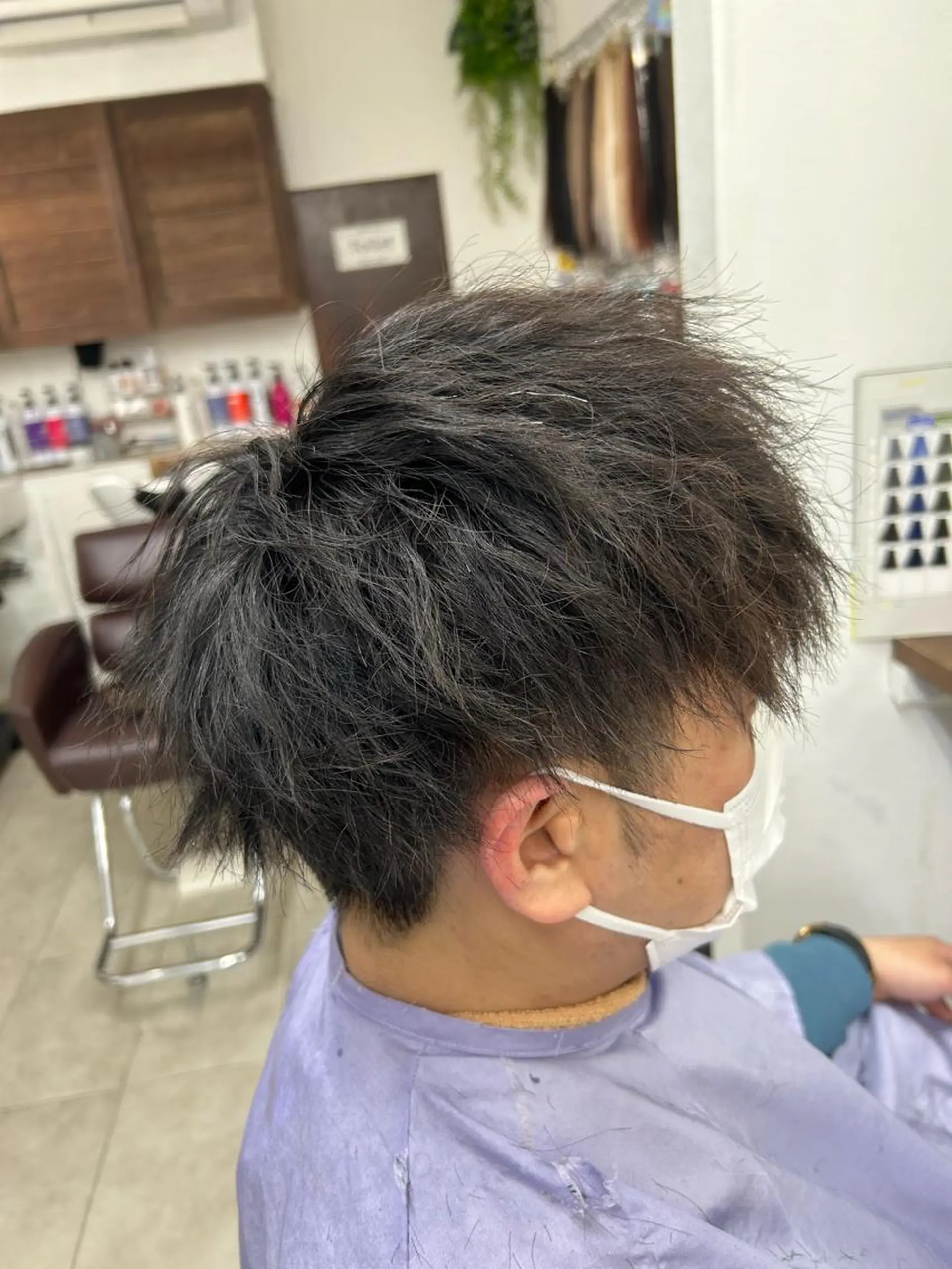 パーマ メンズ ダブルスキルエクステ /羽エクステ白石宇由のヘアスタイル