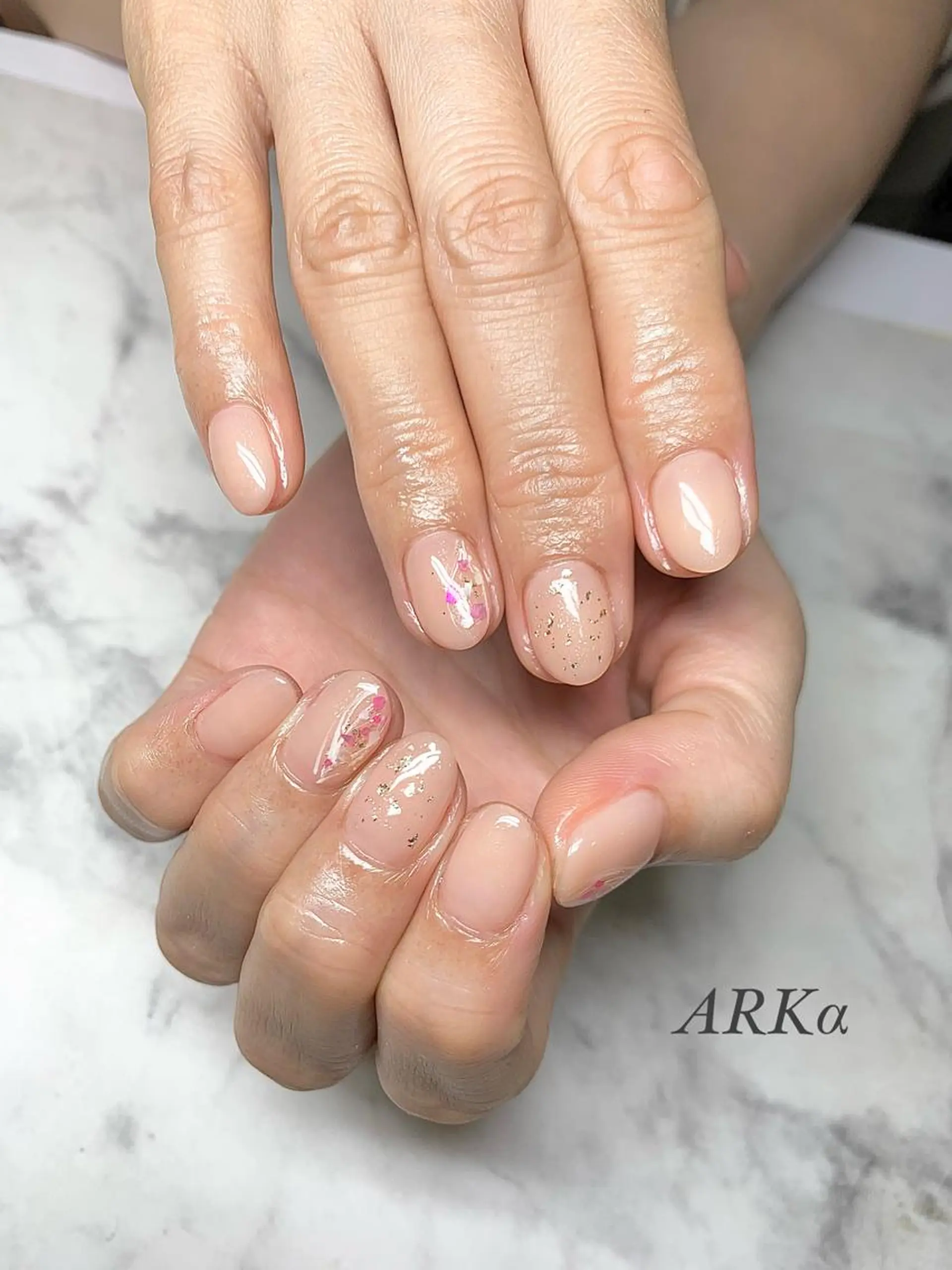 ショート ネイル ハンドネイル Nailsalon ARKαのネイルデザイン