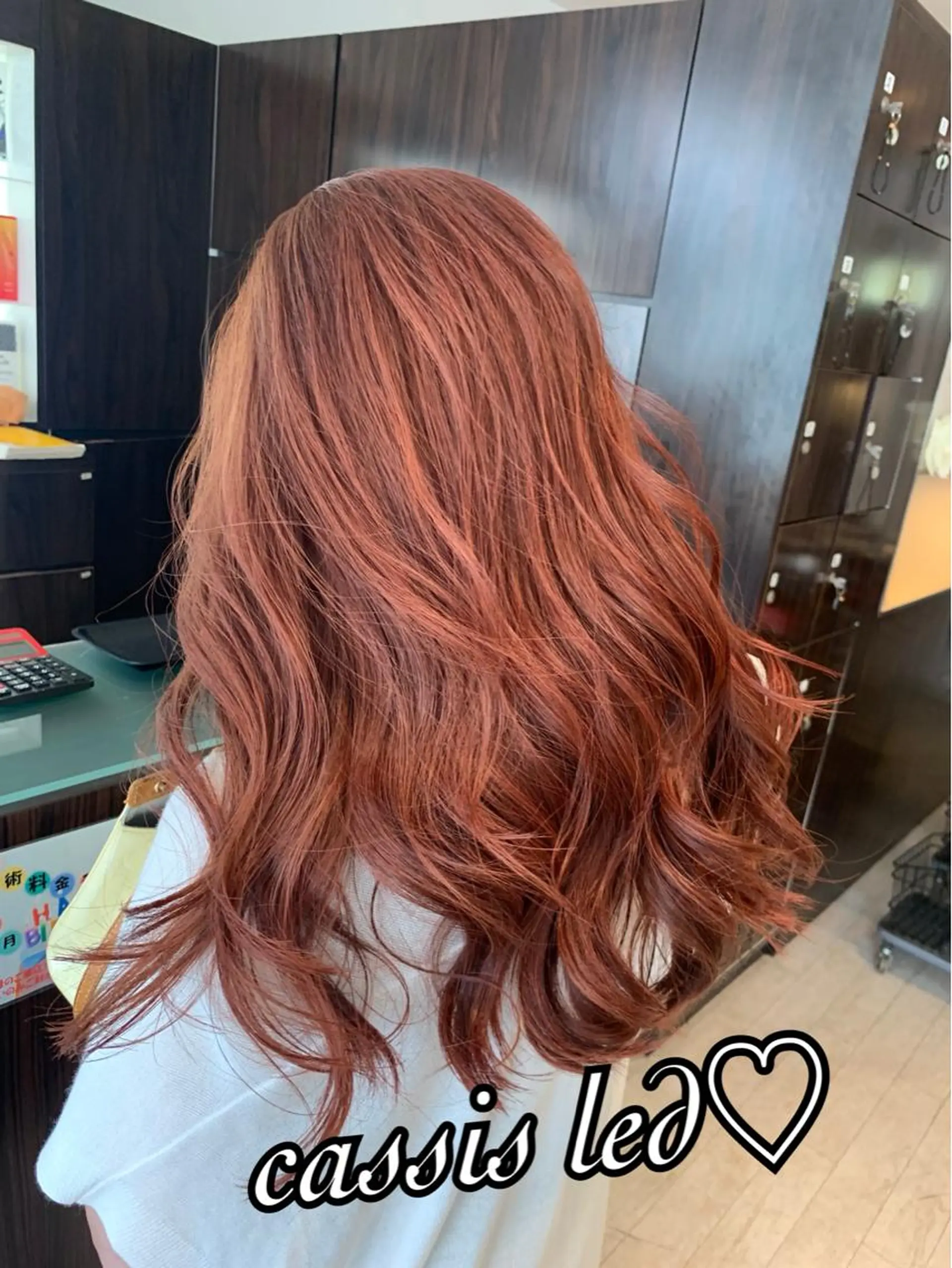 ロング カラー ブリーチ ブリーチなしカラー レッドカラー Dia✂︎ 高澤優希のヘアスタイル