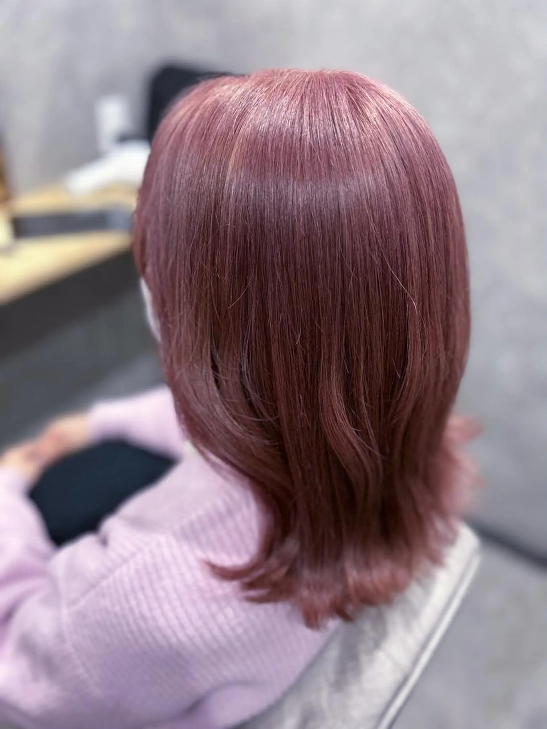 ミディアム カラー ラベンダーカラー ピンクカラー ピンクラベンダー ヘアカラー トリートメント ミルクティー職人× HIROSEのヘアスタイル