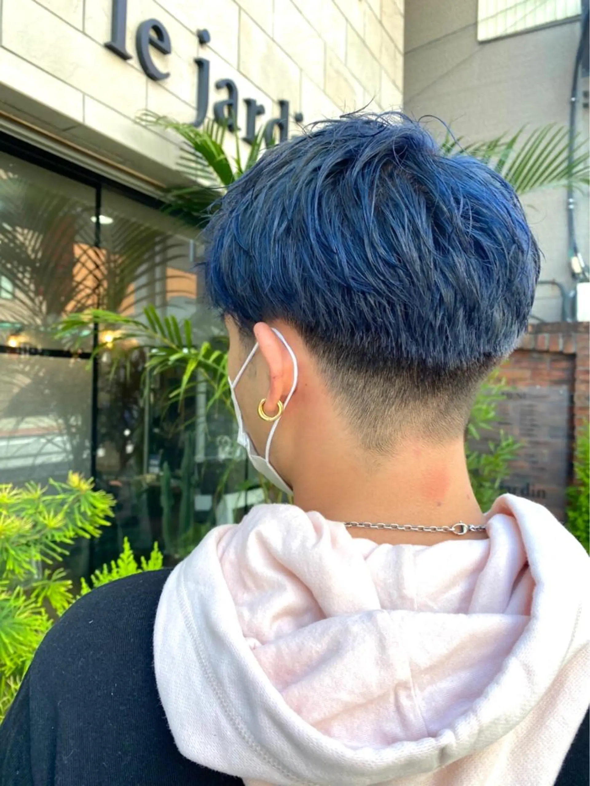 カラー メンズ メンズブリーチ ブリーチ ブルーカラー ネイビーカラー HairSalon SHIAN八王子店所属・SHIAN 八王子 🦋小林 美羅🦋のヘアスタイル