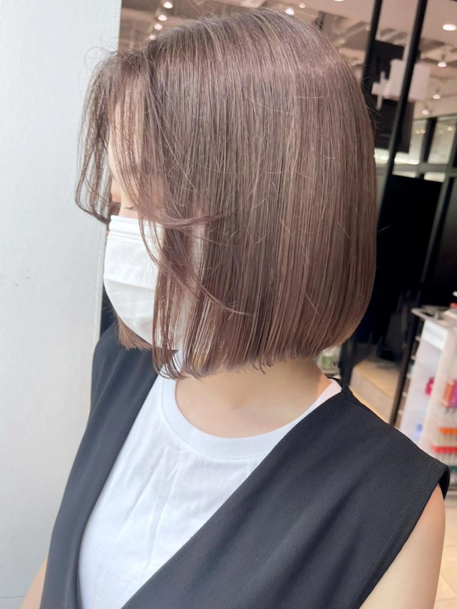 ミディアム カラー ヘアアレンジ パーマ ベージュカラー タンバルモリ カット ヘアカラー トリートメント ITbyALBUM 八王子店のヘアスタイル