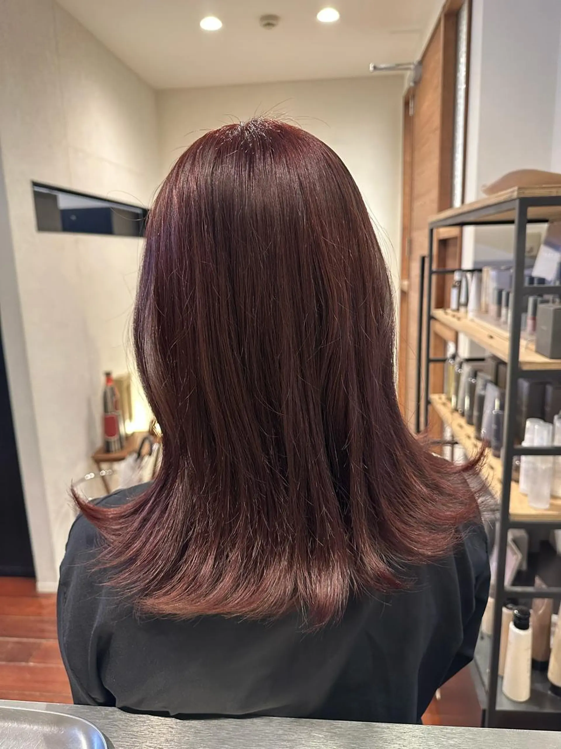 セミロング カラー momo 札幌美容師のヘアスタイル