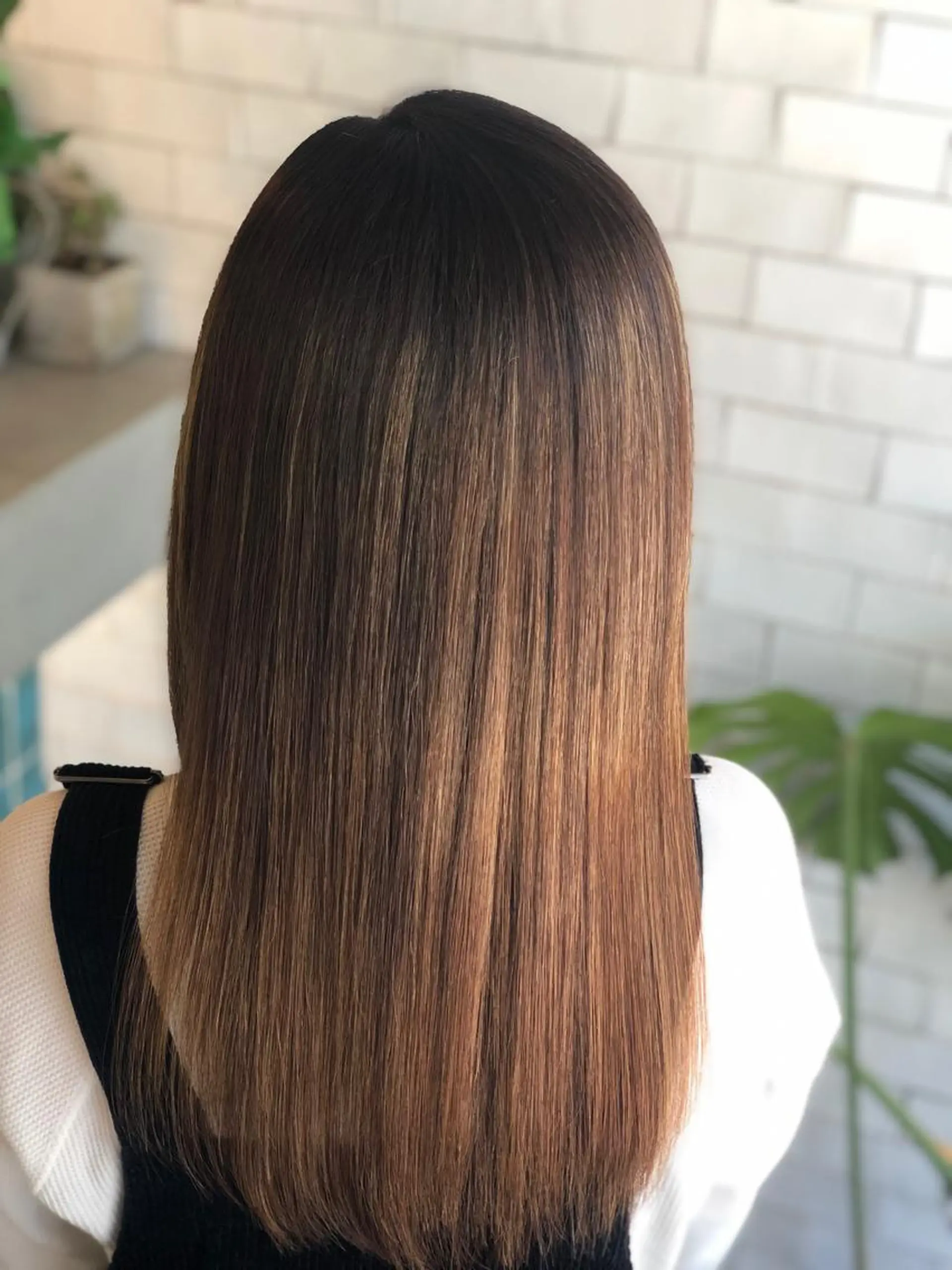 ロング カラー パーマ トリートメント 吉田 瑛美のヘアスタイル