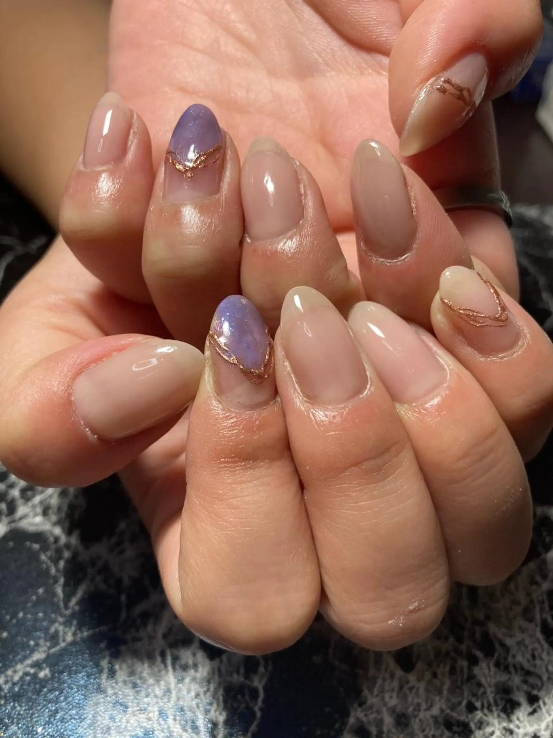 ショート ネイル ハンドネイル フットネイル ✴︎ Delightのネイルデザイン