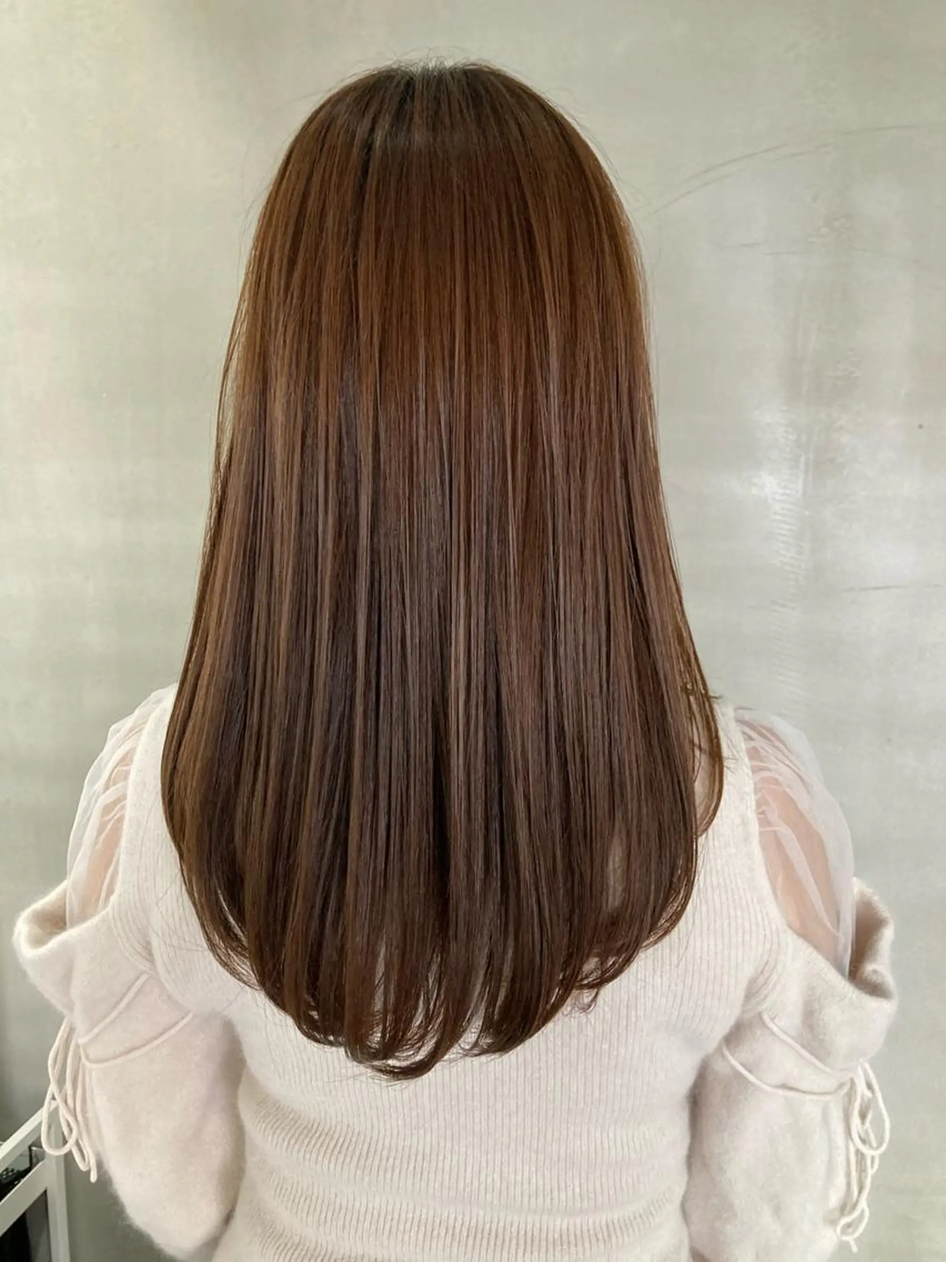 セミロング 髪質改善 縮毛矯正 トリートメント トリートメント Larry🌼中下 美香のヘアスタイル