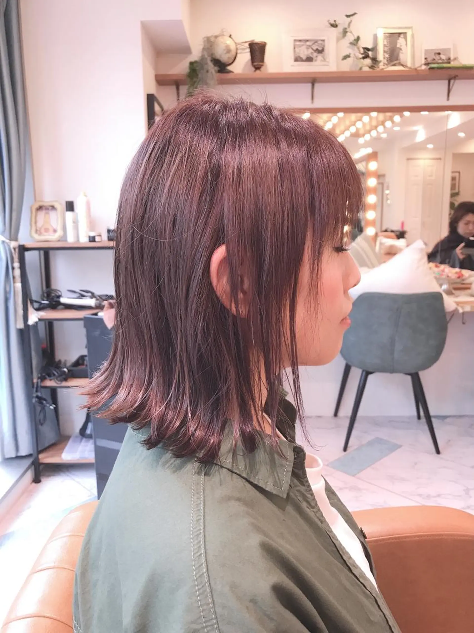 ミディアム Lond enikaのヘアスタイル