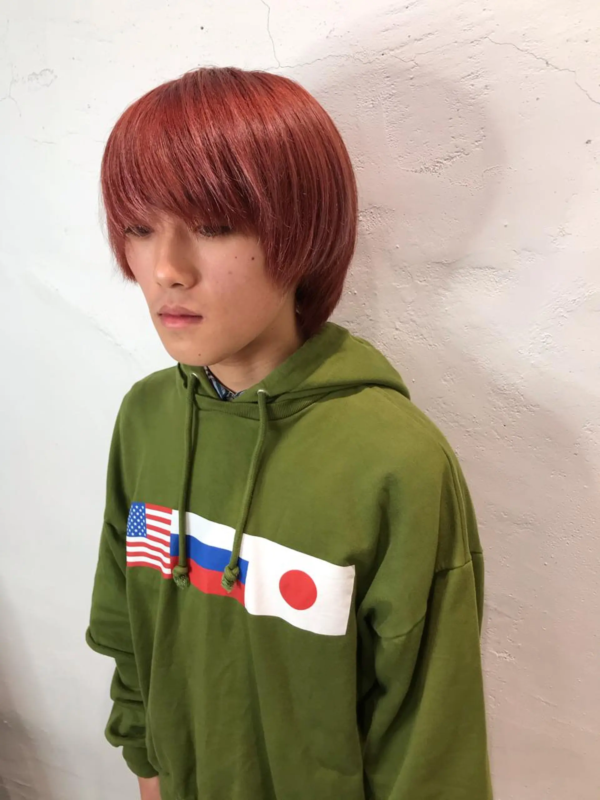 ショート カラー メンズ ヘアカラー 🇰🇷カルマパーマ kaito🇰🇷のヘアスタイル