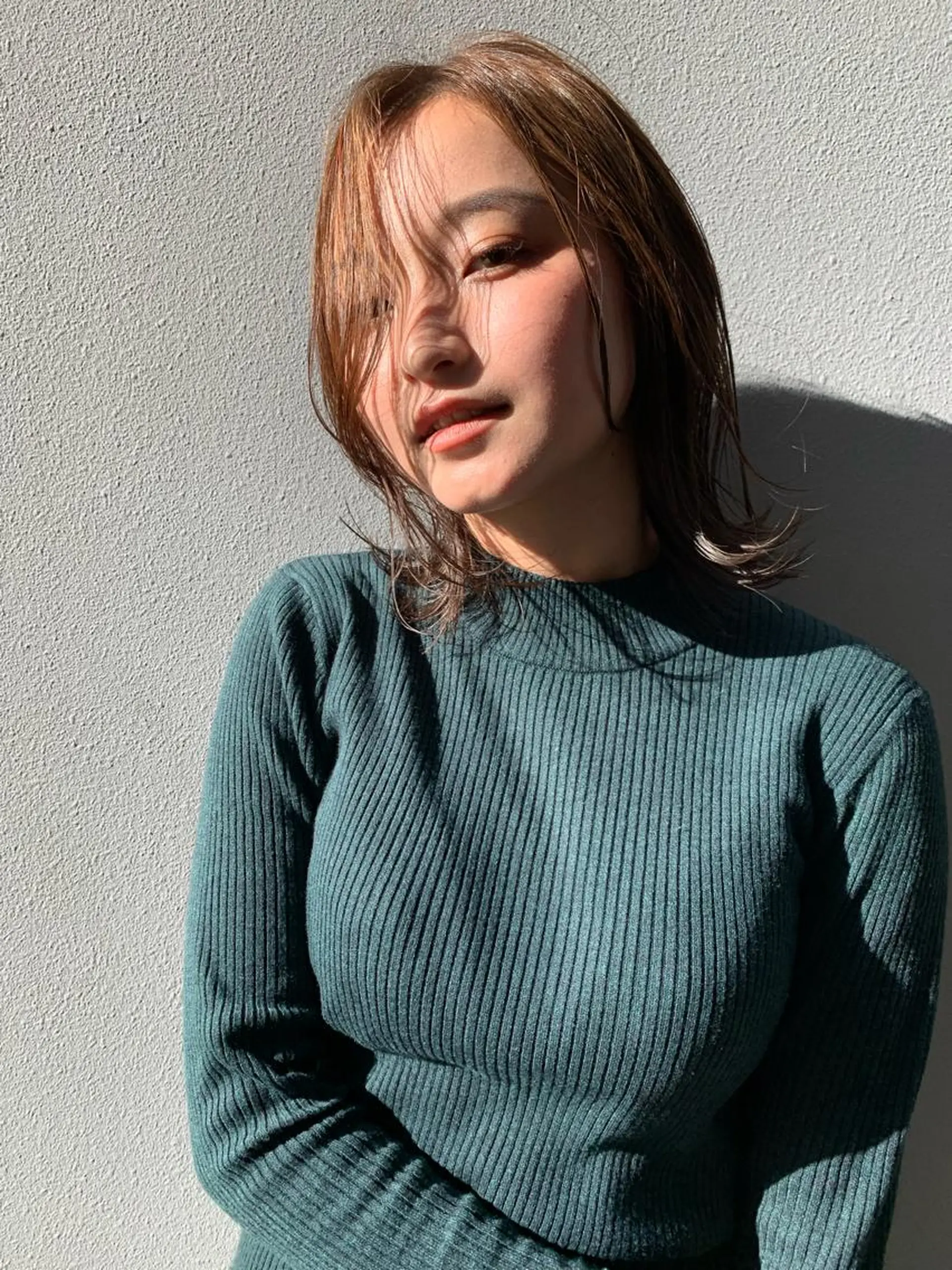 ミディアム カラー アッシュ ベージュカラー 外ハネヘア ヘアカラー PAIR DAISUKEのヘアスタイル