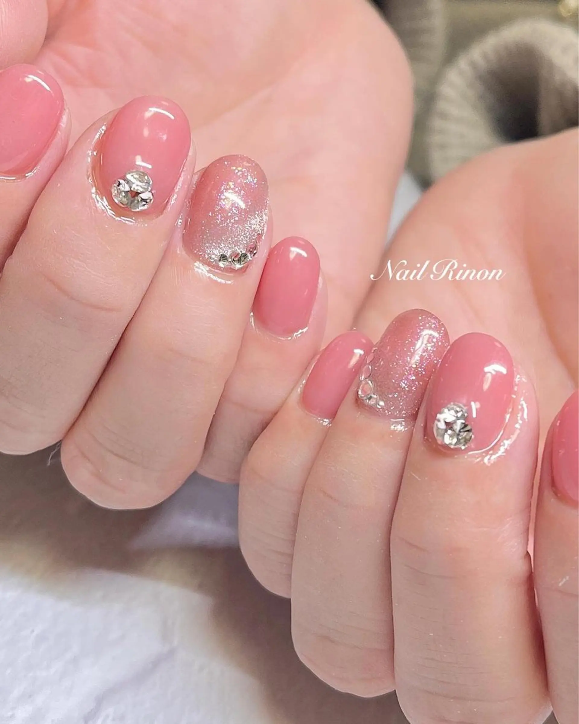 ネイル キラキラネイル マグネットネイル ハンドネイル Nail Rinonのネイルデザイン