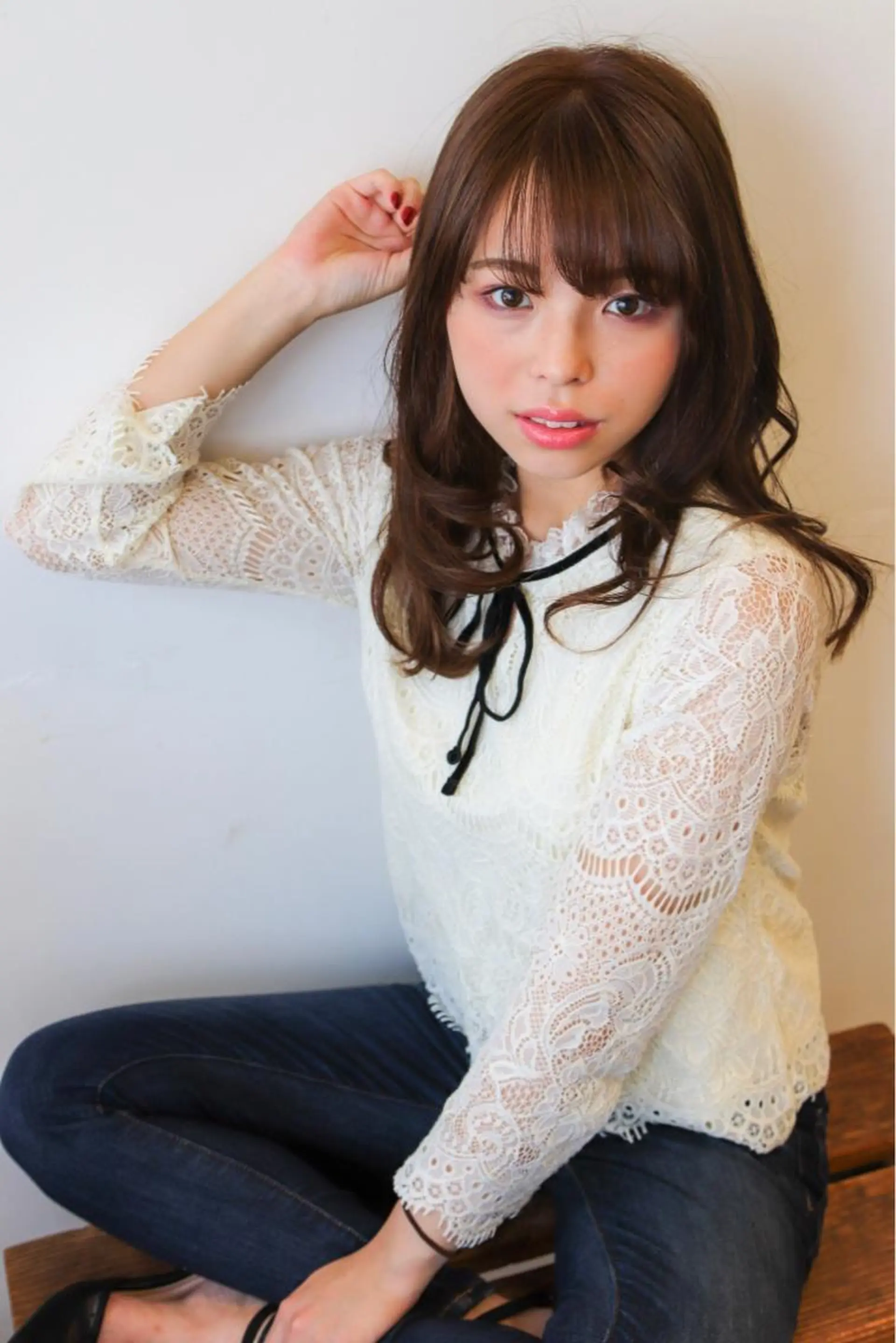 ロング シールエクステ エクステ ハイライト 縮毛矯正 トリートメント 荒木 ユウのヘアスタイル