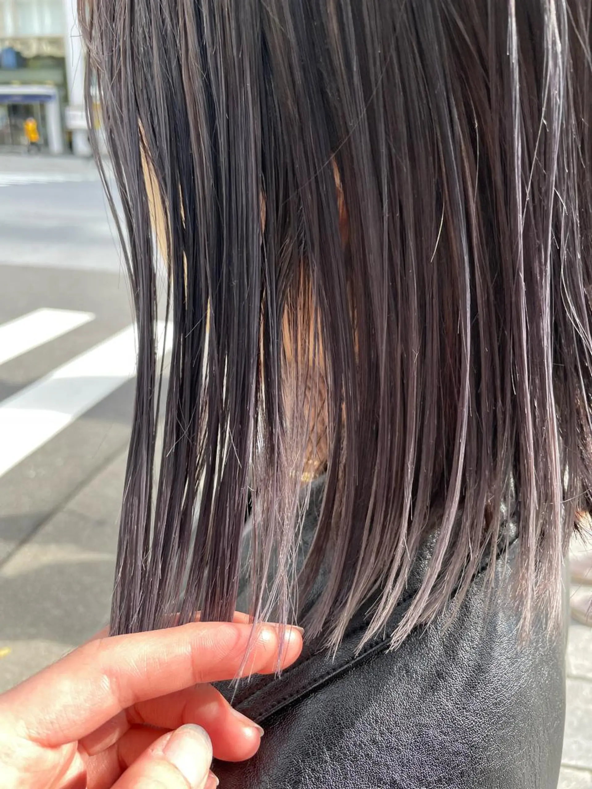 カラー 透明感カラー ラベンダーカラー 美髪改善ストレート/ 植村友哉のヘアスタイル