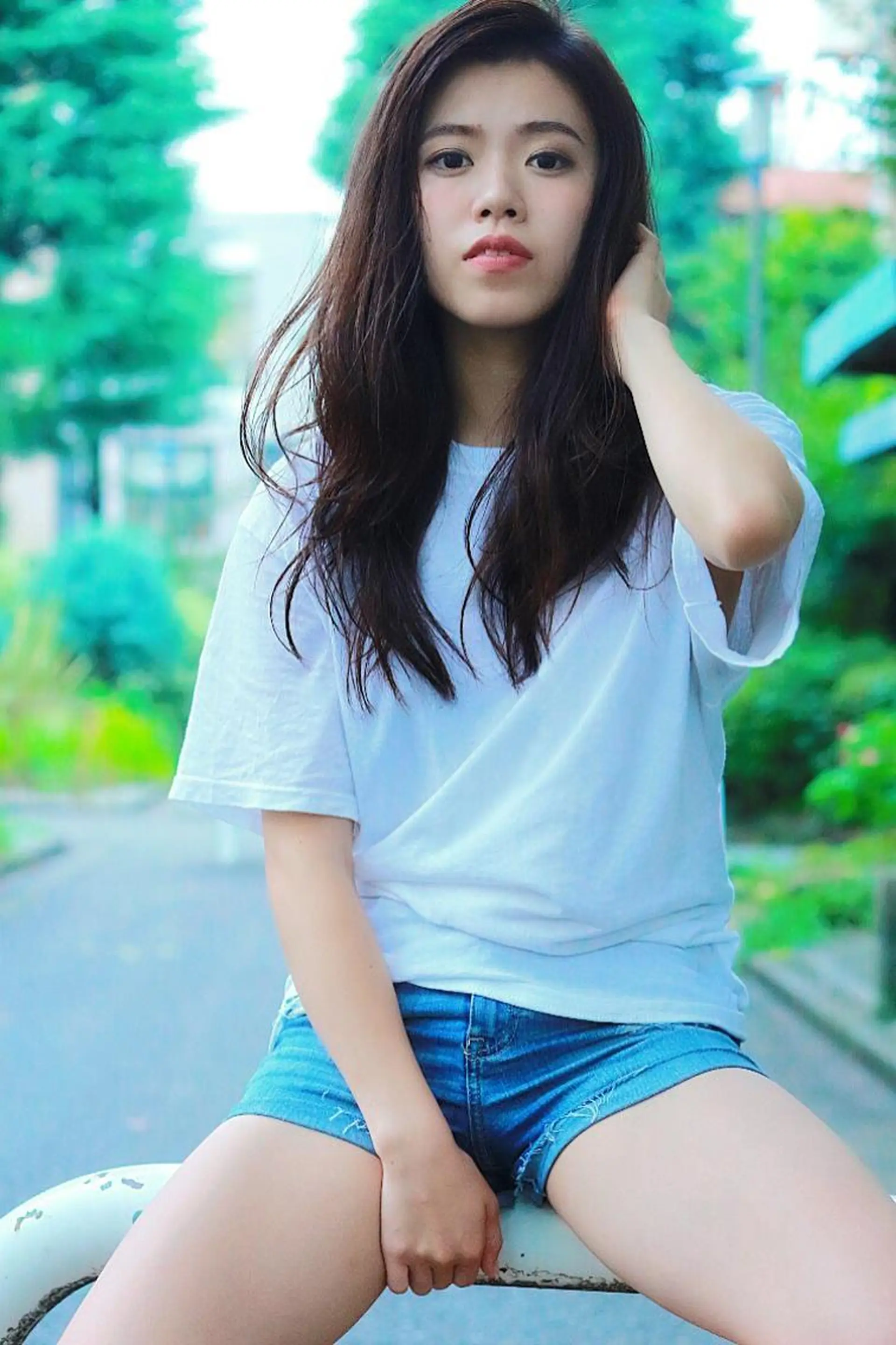 セミロング ロング カラー パーマ 川間 将彦のヘアスタイル