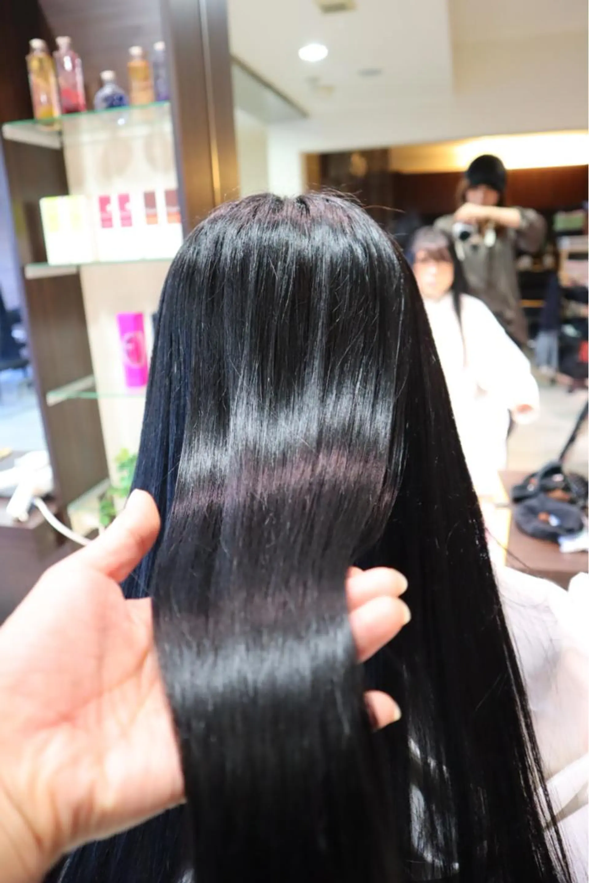 ロング カット 縮毛矯正 トリートメント 【南草津】髪質改善 ヘナカラー&縮毛矯正のヘアスタイル