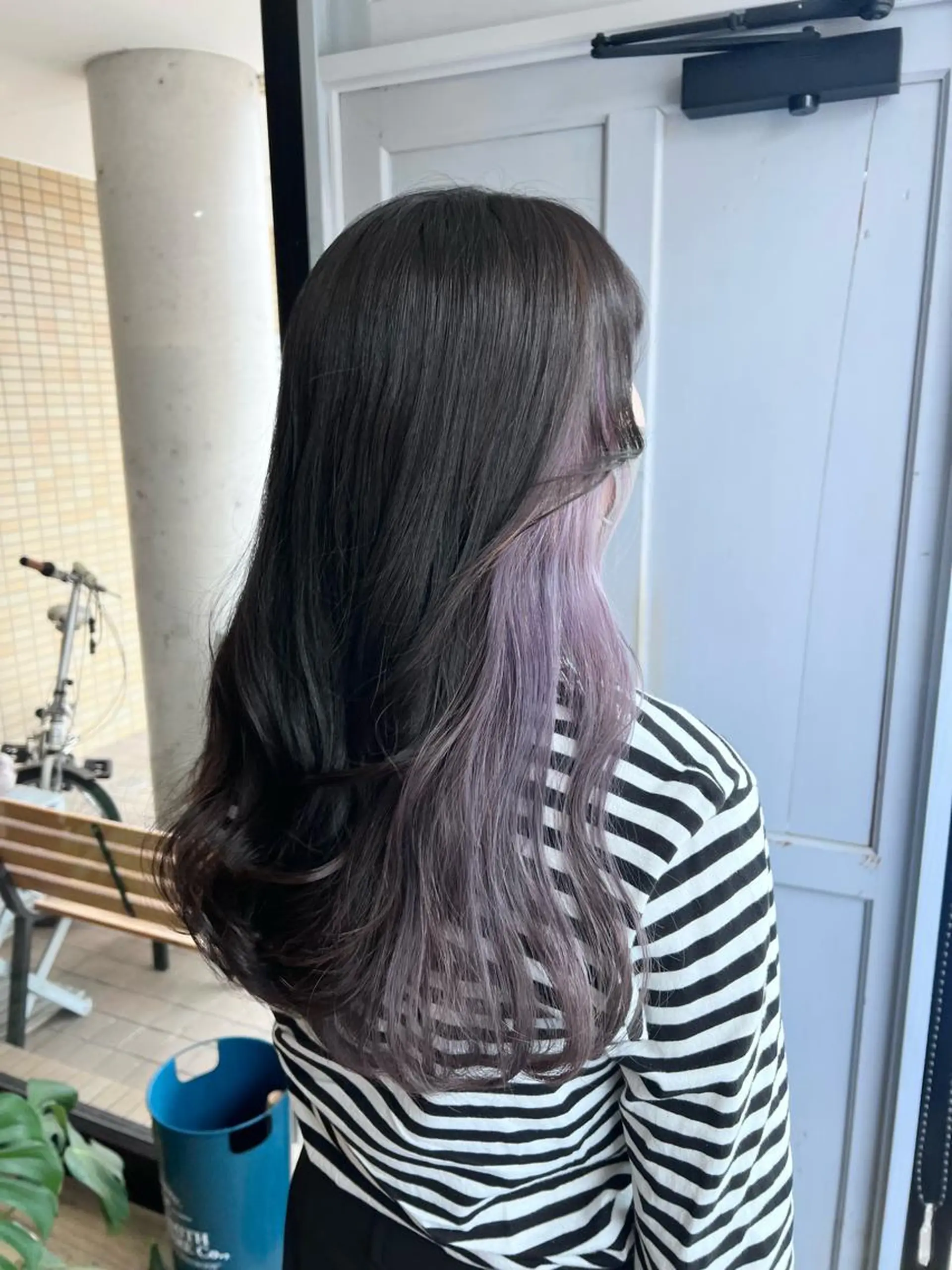 ロング カラー インナーカラー ヘアカラー トリートメント ツキダテ ユイのヘアスタイル