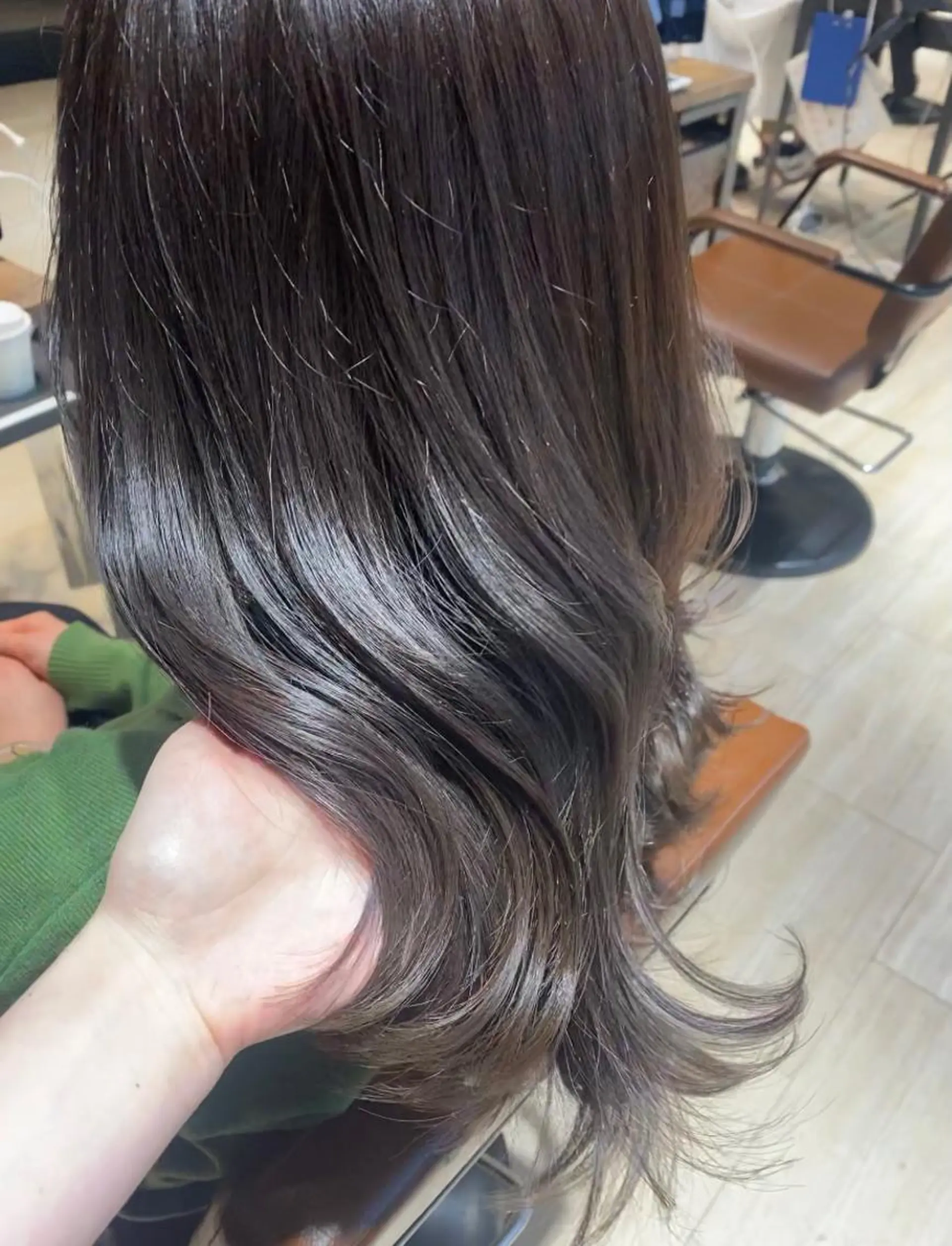 ミディアム カラー 佐藤 悠衣/透明感 カラー/似合わせ前髪のヘアスタイル