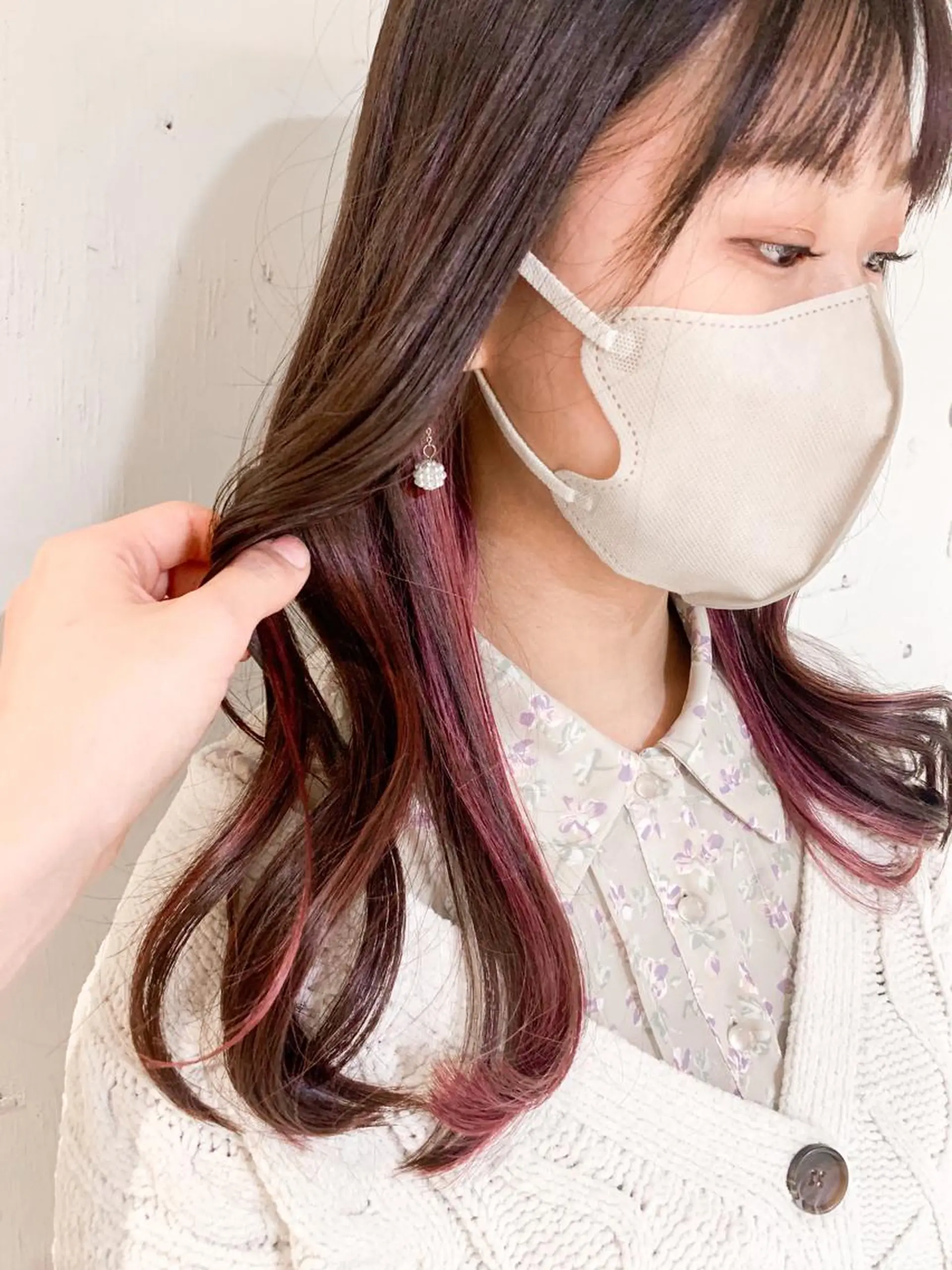 ミディアム カラー ヘアアレンジ ヘアカラー トリートメント yuka .のヘアスタイル