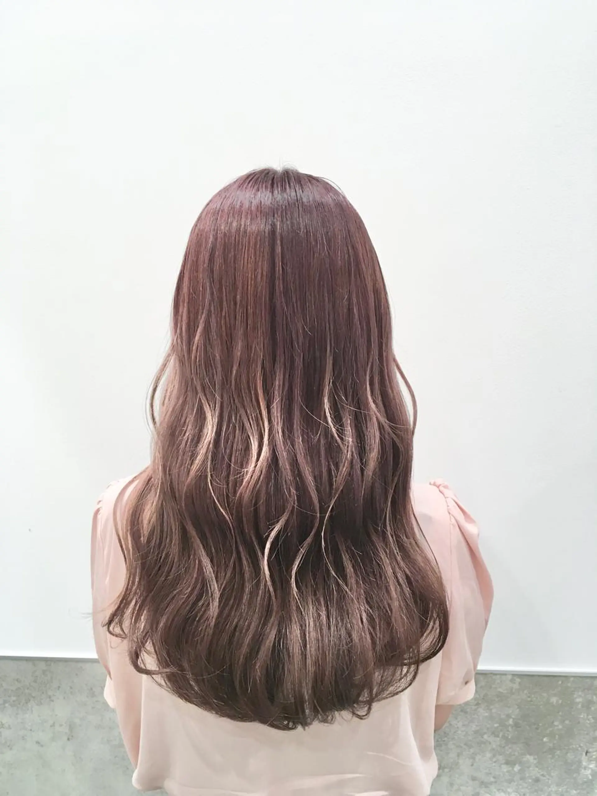 ロング カラー ベージュカラー ピンクカラー ピンクベージュ ヘアカラー トリートメント ヘアセット yoshi ☆のヘアスタイル