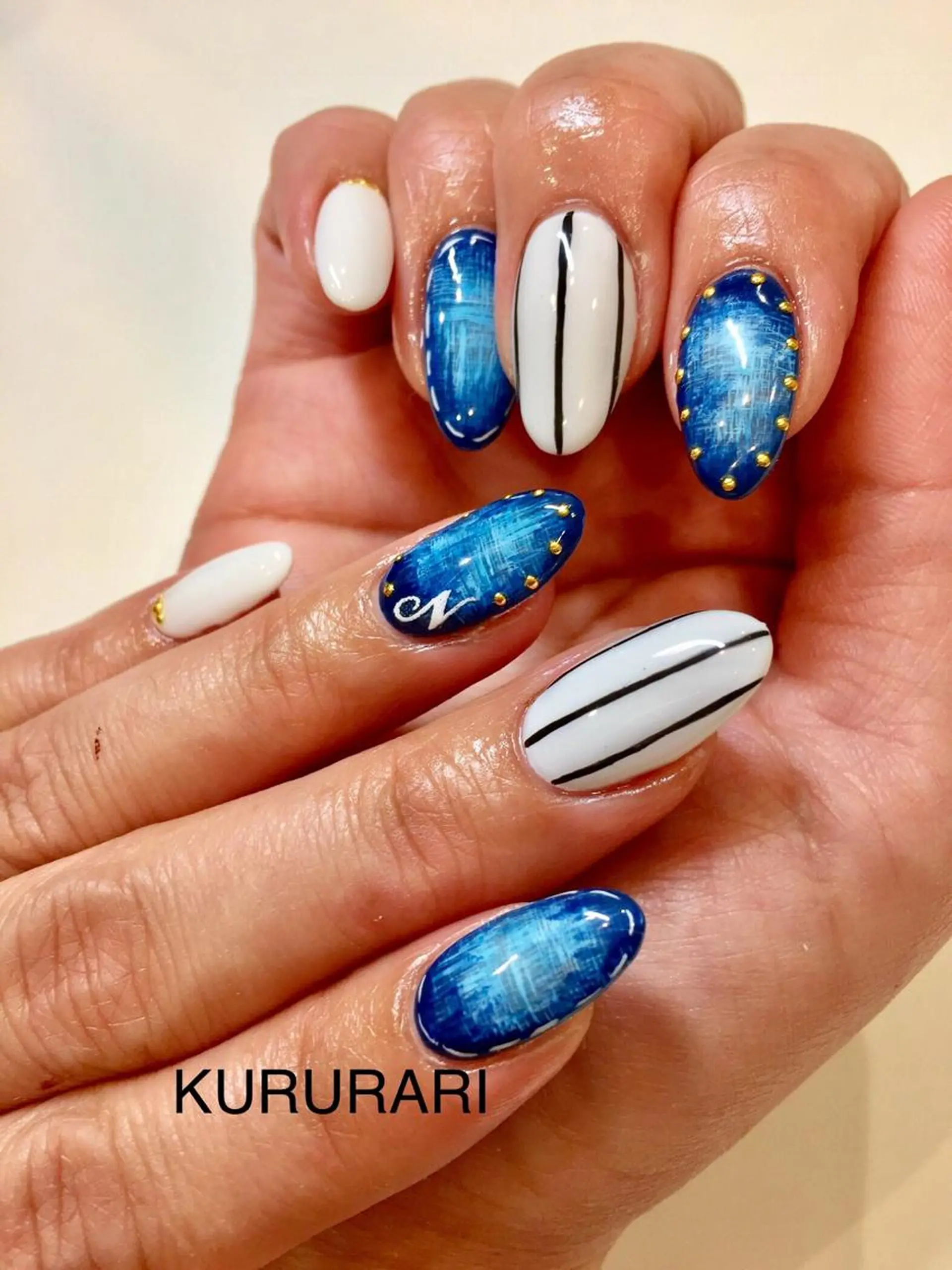 ネイル アートネイル 長さ出し ジェルネイル KURURARI NAILのネイルデザイン