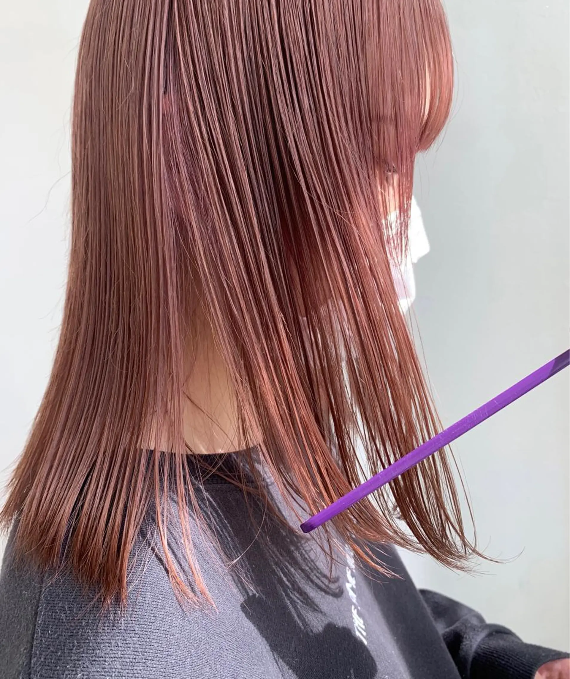 ミディアム カラー ベージュカラー ブリーチ ピンクカラー ピンクベージュ kitagawa mayuのヘアスタイル