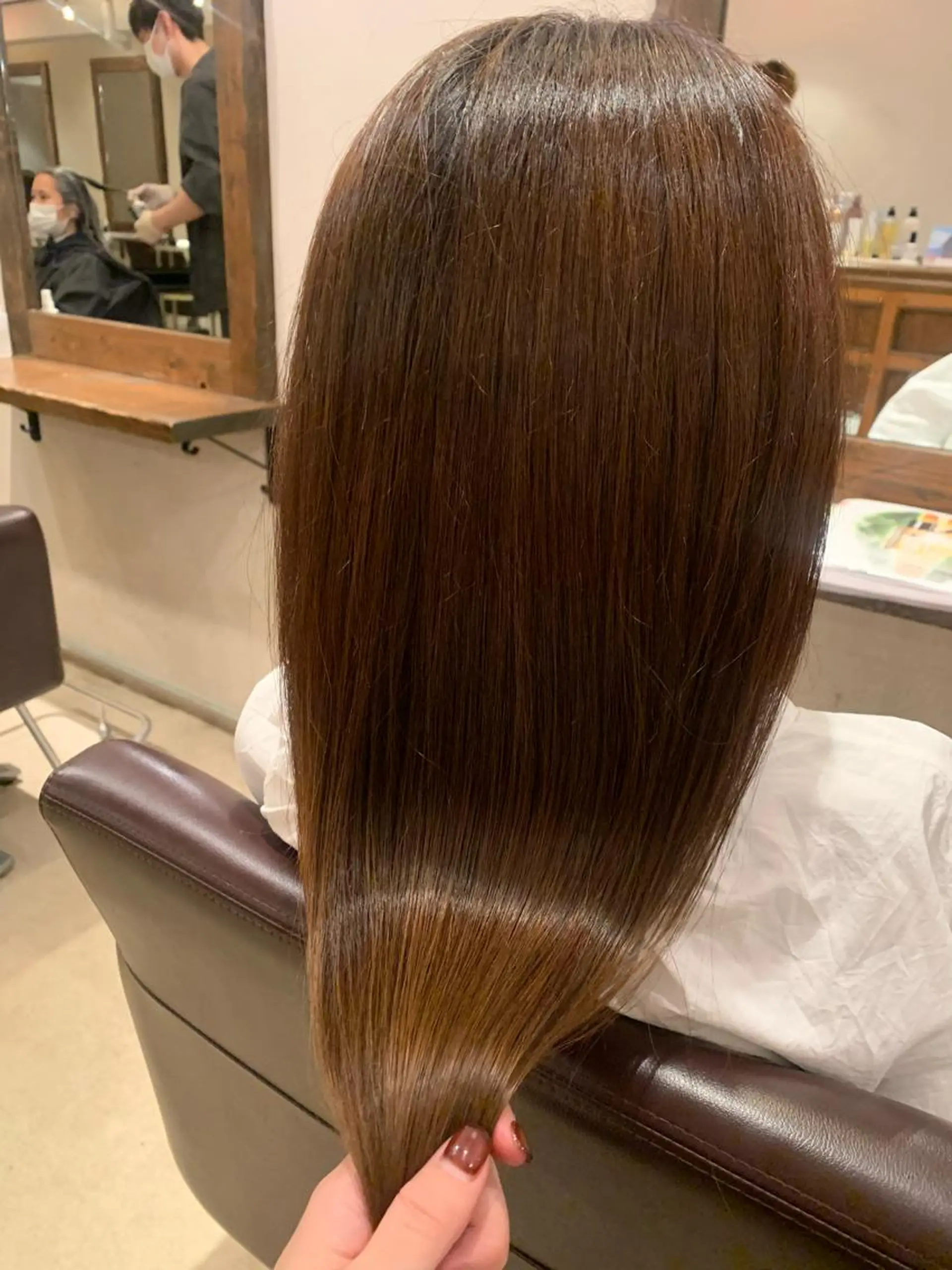 ロング カラー 透明感/オリーブ/ グレージュ/YUKAのヘアスタイル