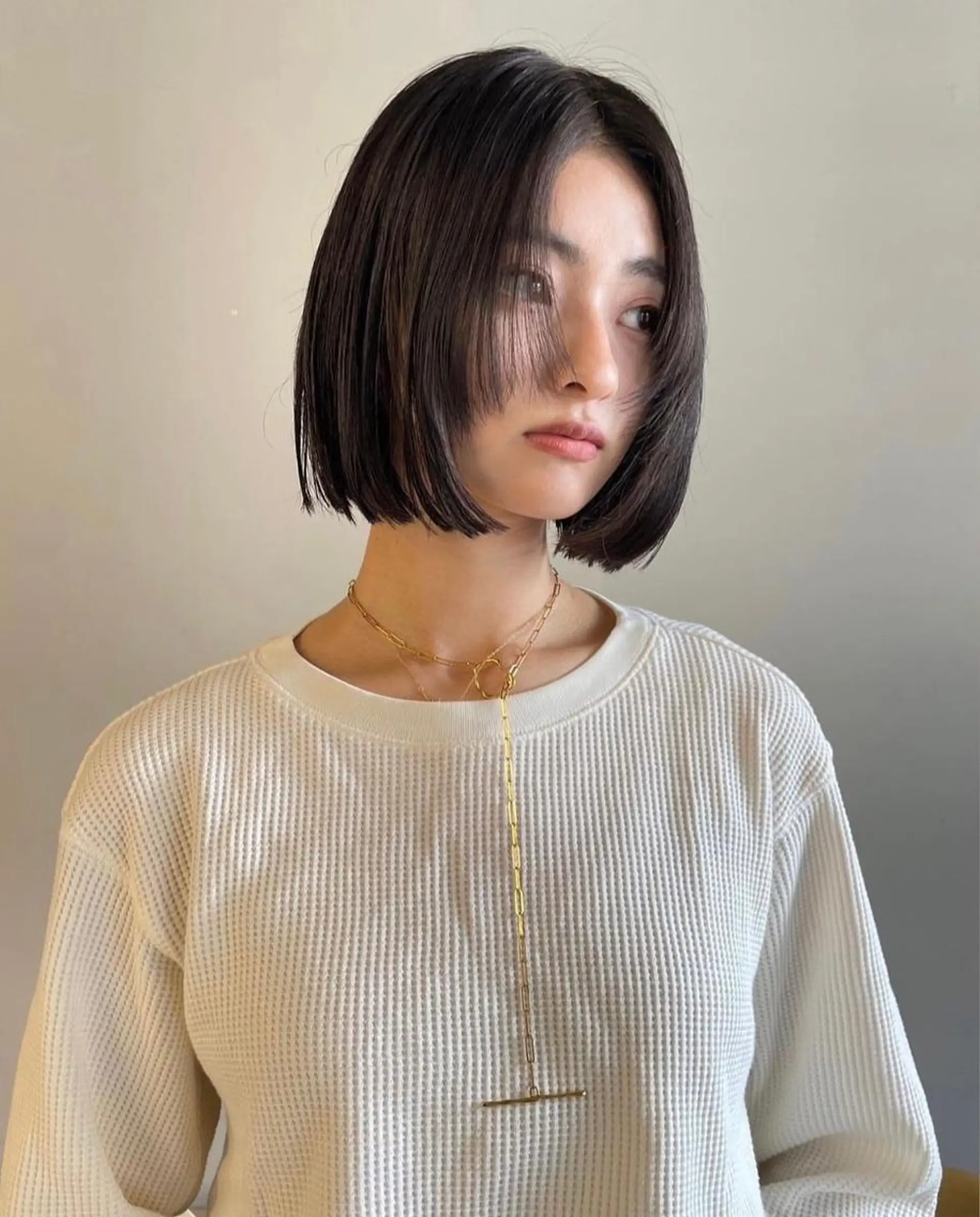 ミディアム カラー パーマ ショートボブ ミディアムパーマ アディクシーカラー ブリーチ ケアブリーチ カット ヘアカラー CEINE OURのヘアスタイル