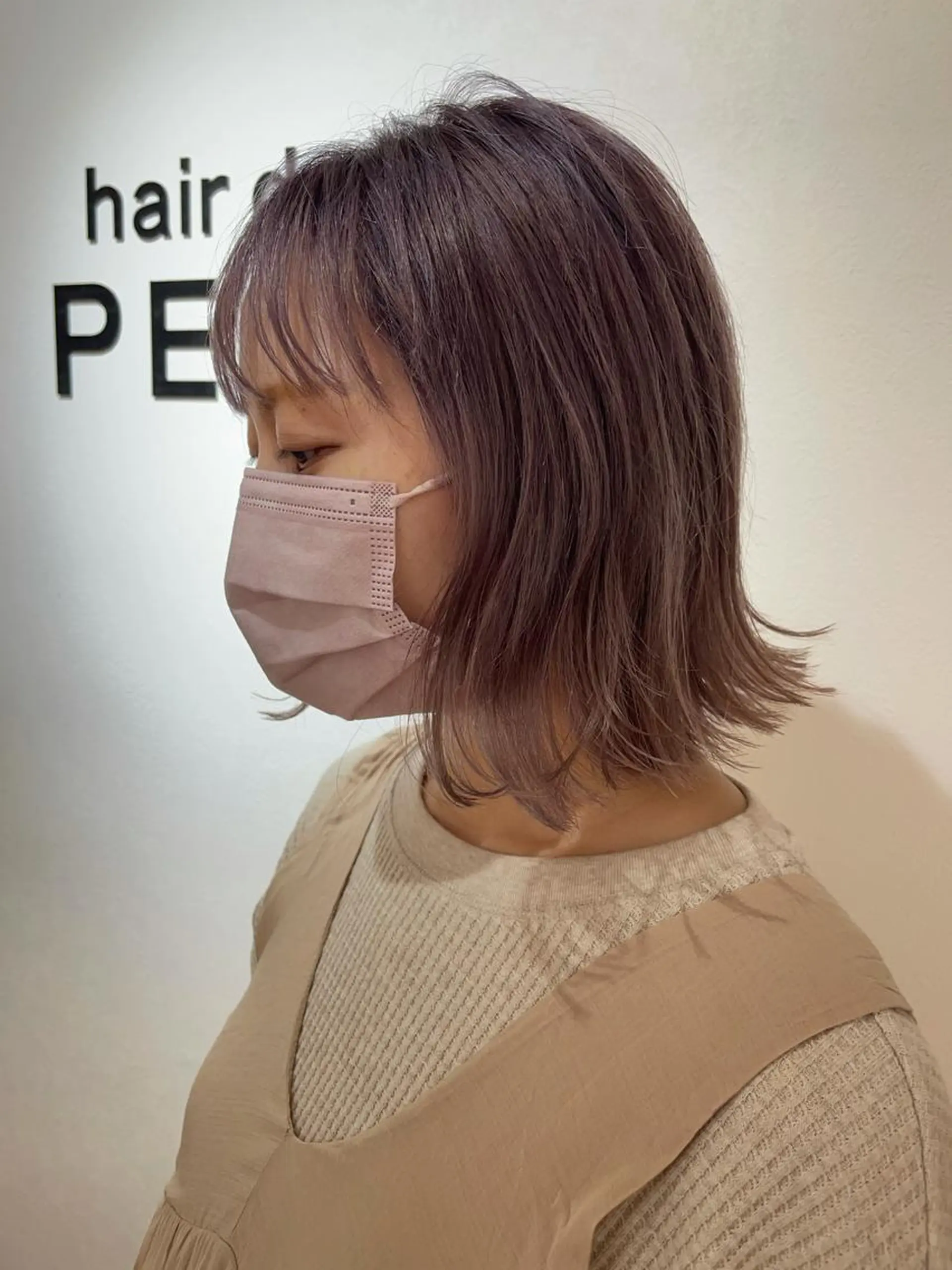 ミディアム 切りっぱなしボブ ボブ 血分 優人のヘアスタイル