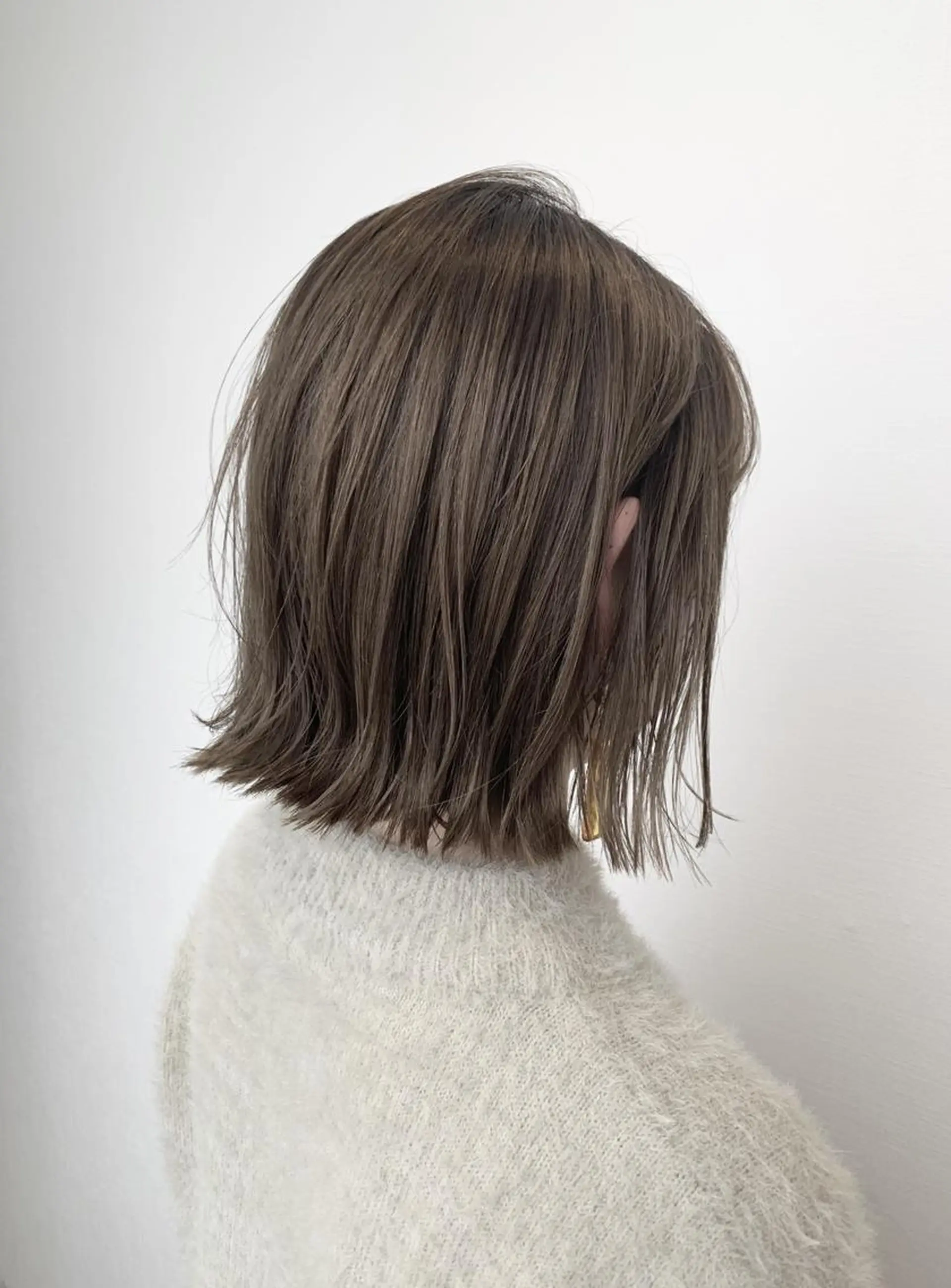 ミディアム カラー ベージュカラー オリーブベージュ オレンジ シンマ チヒロのヘアスタイル