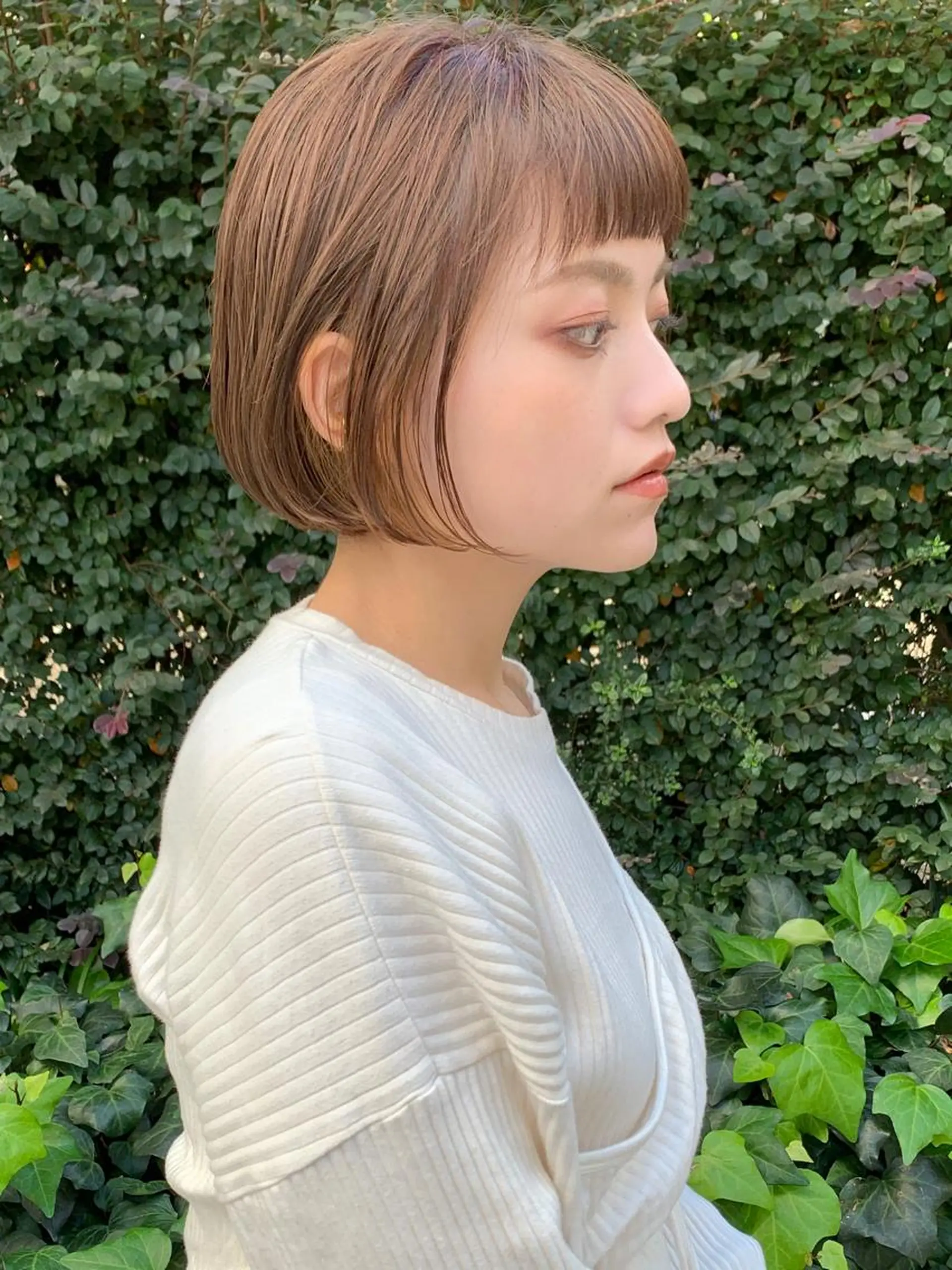 ショート カラー アッシュ ラベンダーカラー ラベンダーアッシュ ボブ 伸ばしかけ 大西 真人🪴のヘアスタイル